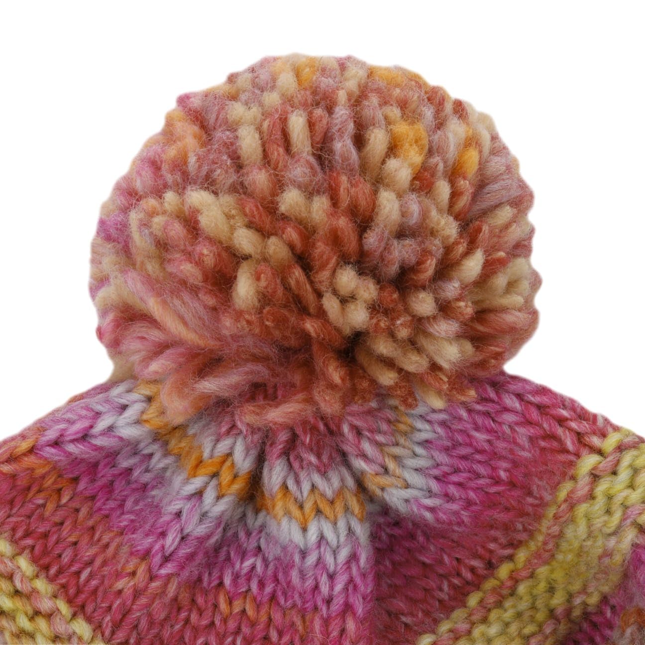 LIERYS Fauske - Gorro de punto con pompón, fabricado en Alemania, para hombre y mujer, otoño, invierno, color rosa, talla única