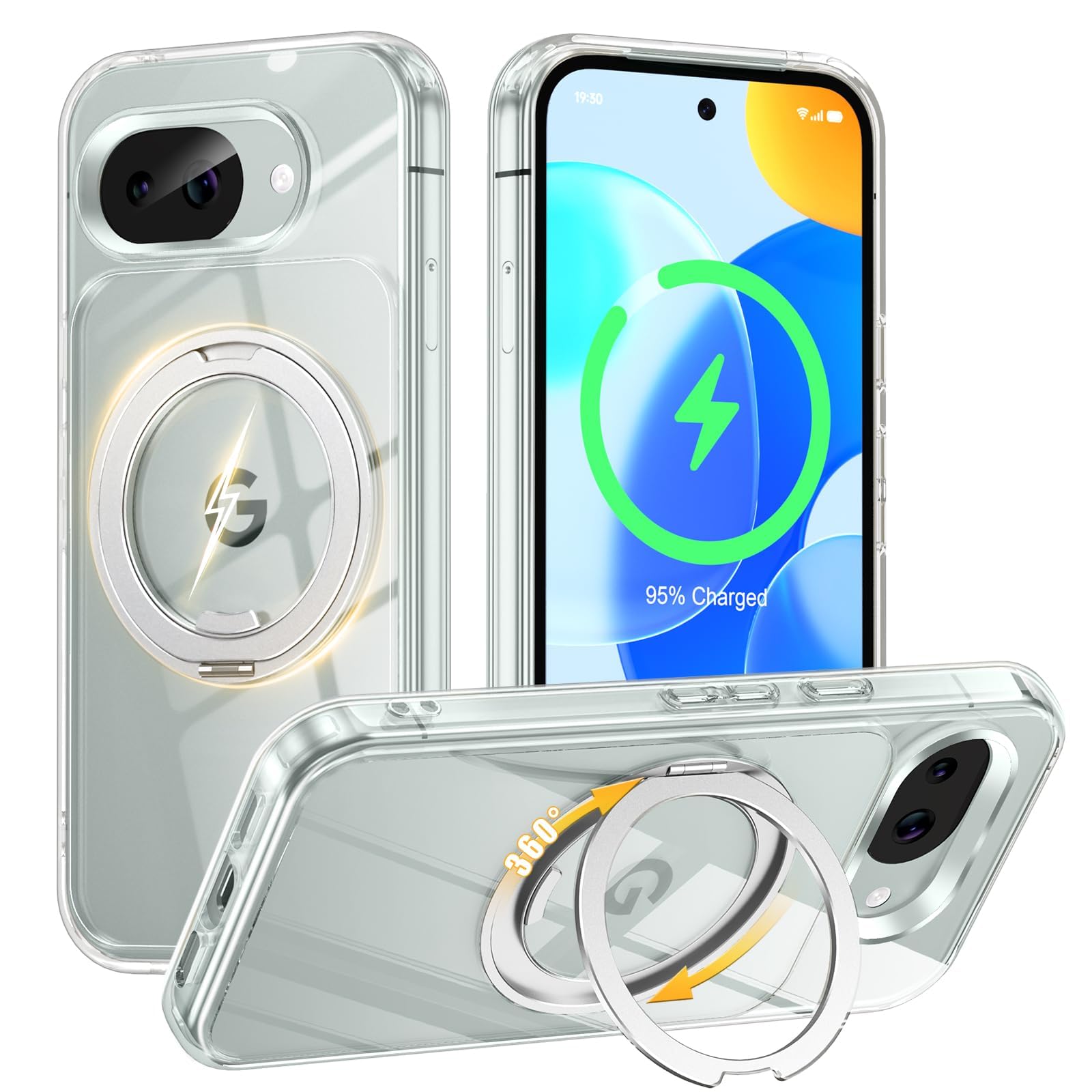 Amazon.co.jp: Google Pixel 10a 用 ケース Magsafe対応 360°回転