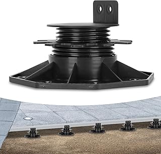 Fiqops 60x Stelzlager Höhenverstellbar, Terrassenlager 30-60mm Stelzenlager Terrasse Verstellbar,Plattenlager Stelzlager für Terrassenplatten und Unterkonstruktion Holz,WPC