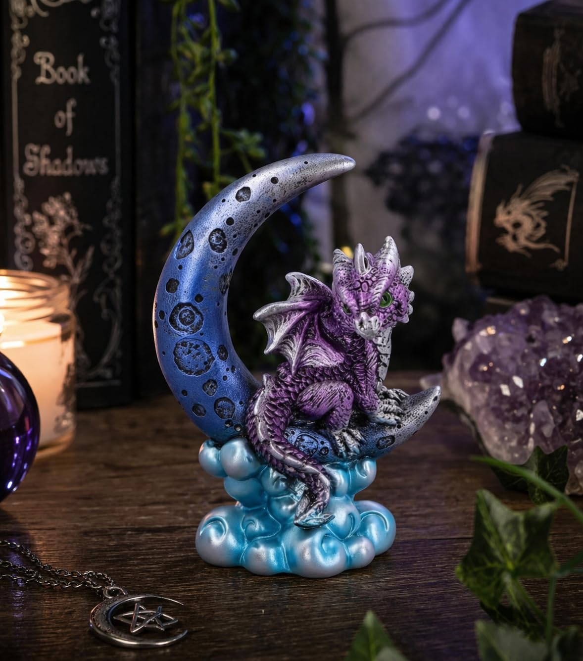 Amazon.com: Nemesis Now U5028R0 Metallic Purple Crescent Creature