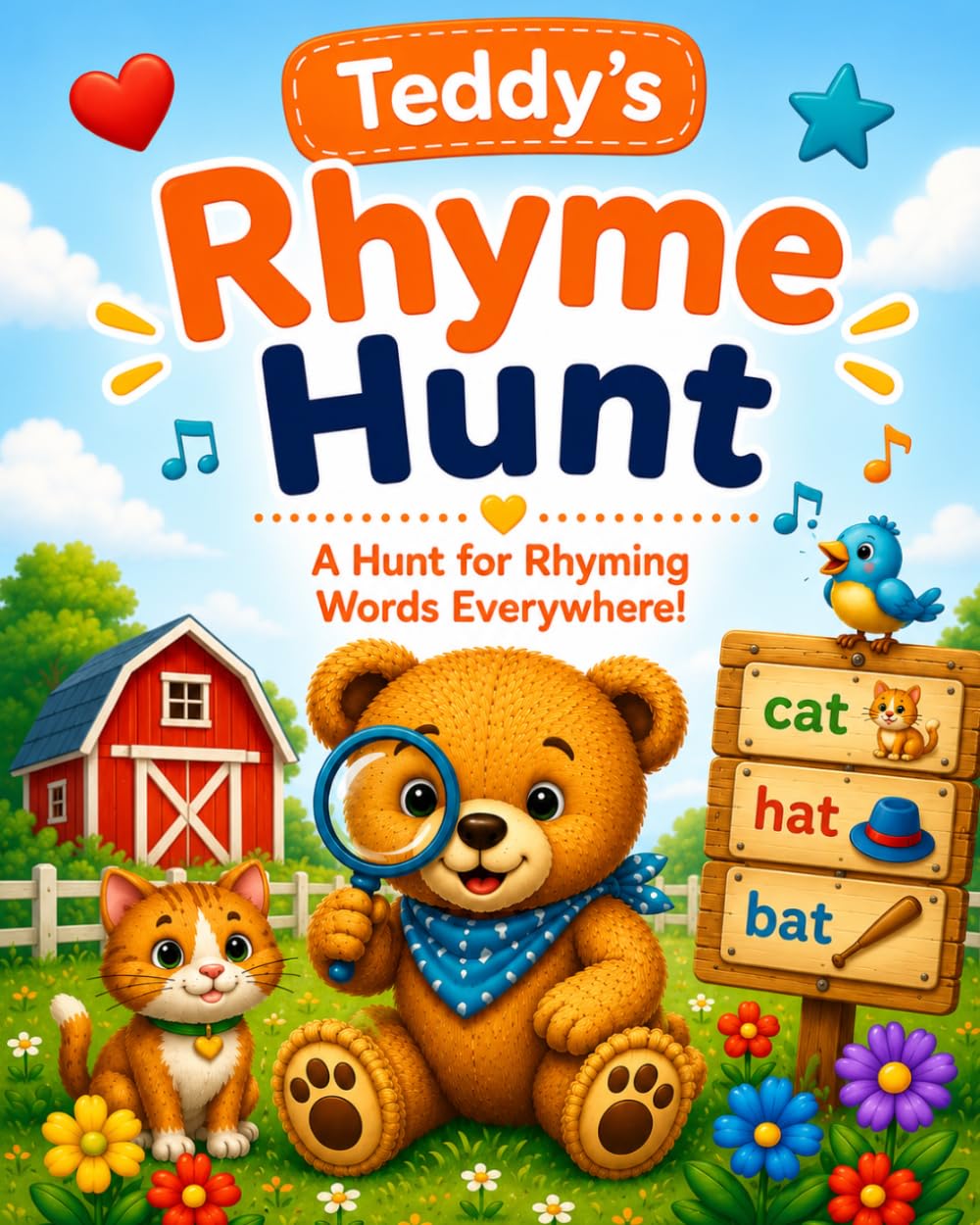 Teddy’s Rhyme Hunt: A Fun Search and Find Rhyming Adventure for Early Readers Age 4-7 (Reading Hugs)