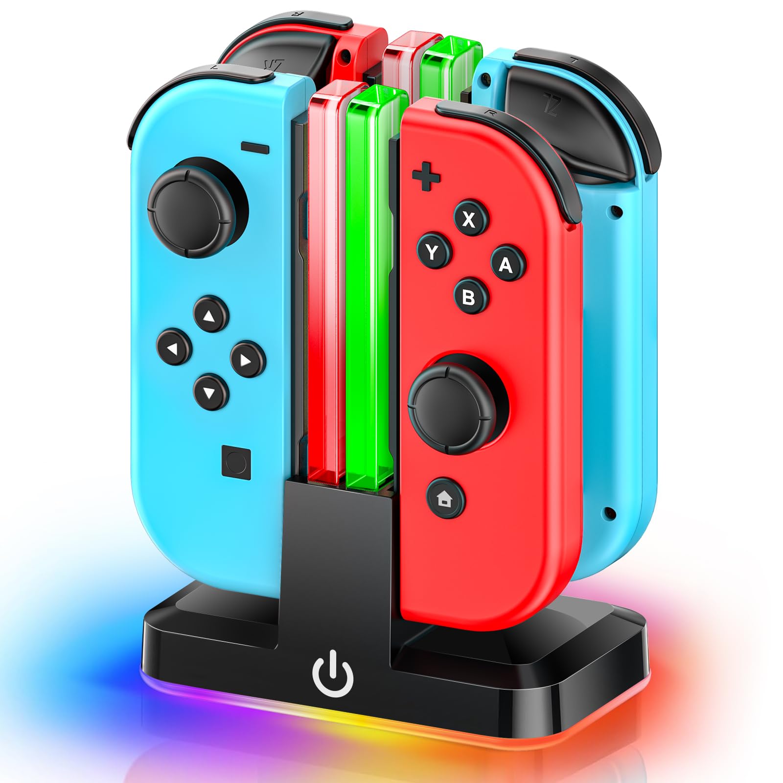 Amazon.com: Switch Controller Charger for 4 Joycons with 9 RGB