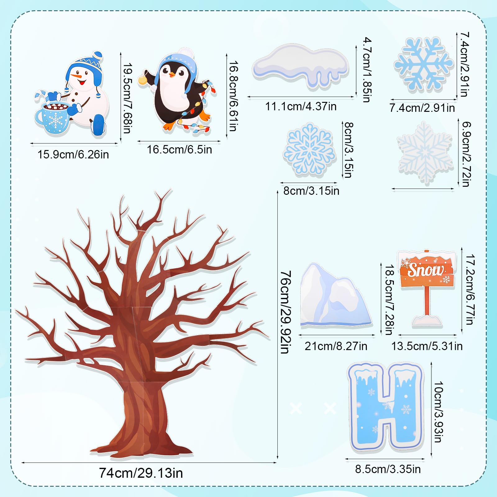 Winter Bulletin Board Decoration Set - Image 2