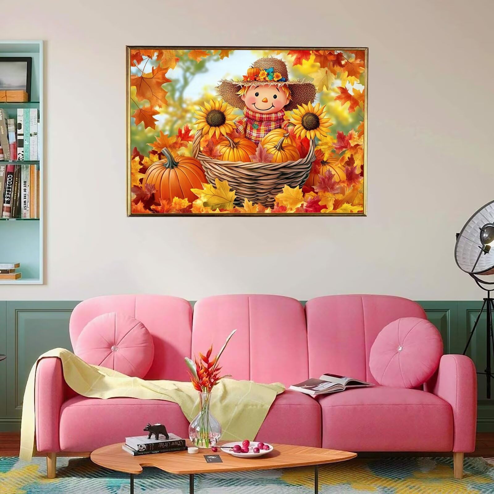 Jesienne puzzle 1500 elementów, trudne puzzle, drewniane puzzle dla całej rodziny, zestaw "zrób to sam", dla dorosłych, nadają się jako dekoracja ścienna i prezenty dla kobiet, temat: dynia 8p-703