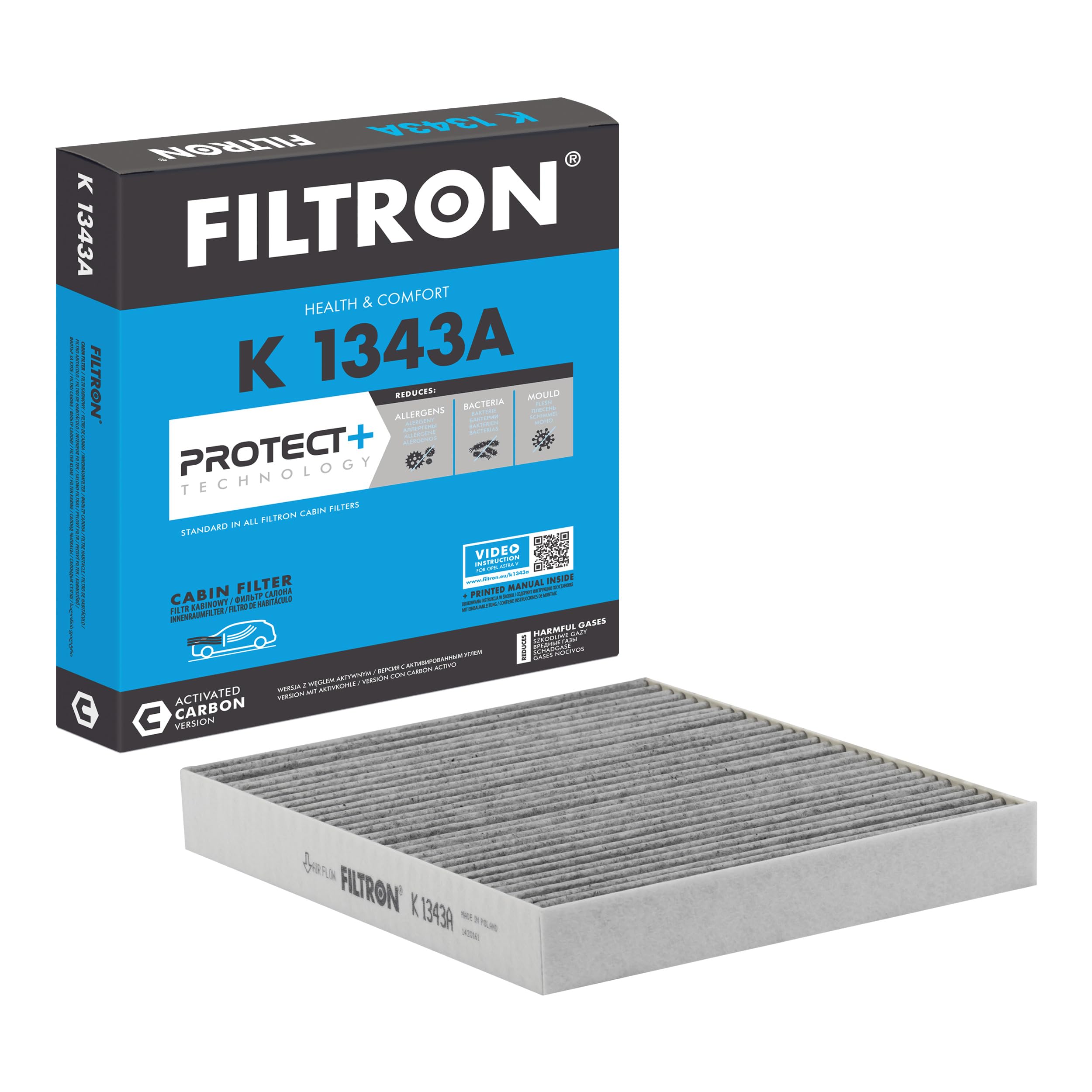 ✅Fits FILTRON K 1343A CABIN AIR FILTER CARBON OPEL MERIVA B, VAUXHAL ⭐UK Seller⭐