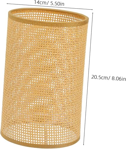 Miniatura 2 de Pantallas de lámpara para lámparas de mesa, pantalla de ratán tejida blanca, pantalla de tambor fácil de instalar