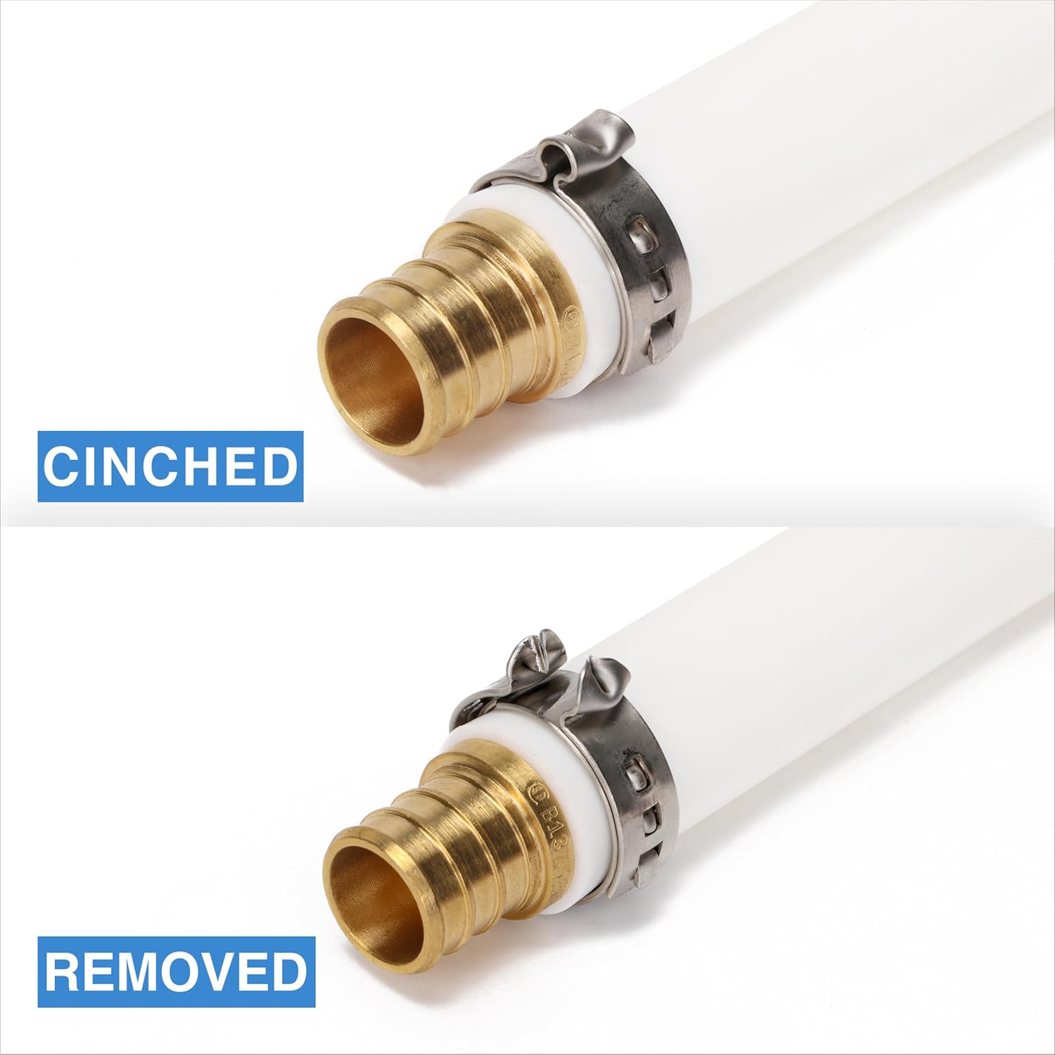 iCrimp ICP-BJ03 PEX Clamp Tool for Cinch and Removal of 3/8-in, 1/2-in, 3/4-in and 1-in PEX Clamp Rings, One-handed PEX Crimping Tool