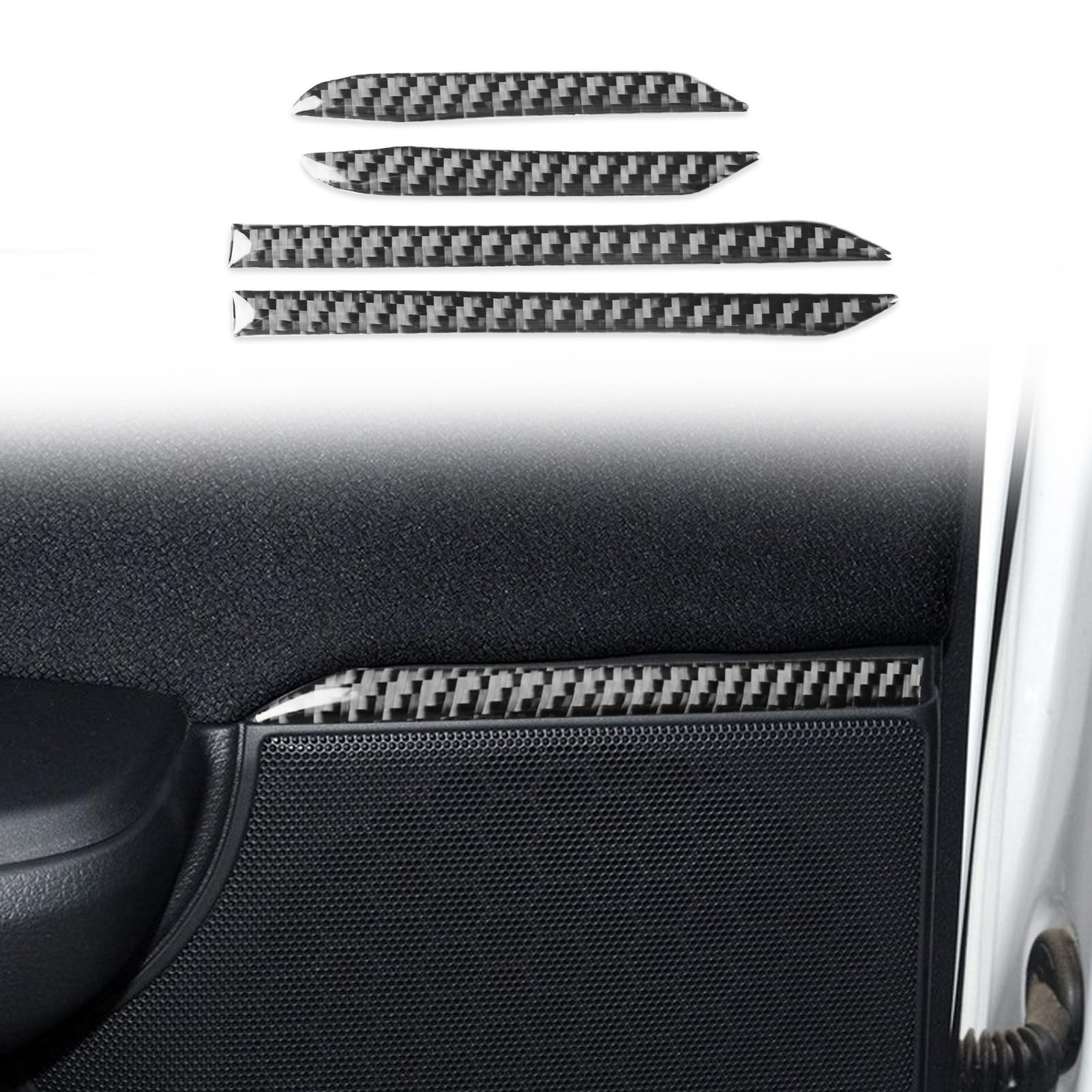 Real Premium Carbon Fiber Compatible with Honda CRV 2017 2018 2019 2020 2021 Accessories Car Door Speaker Cover Sticker Decal Auto Interior Trim