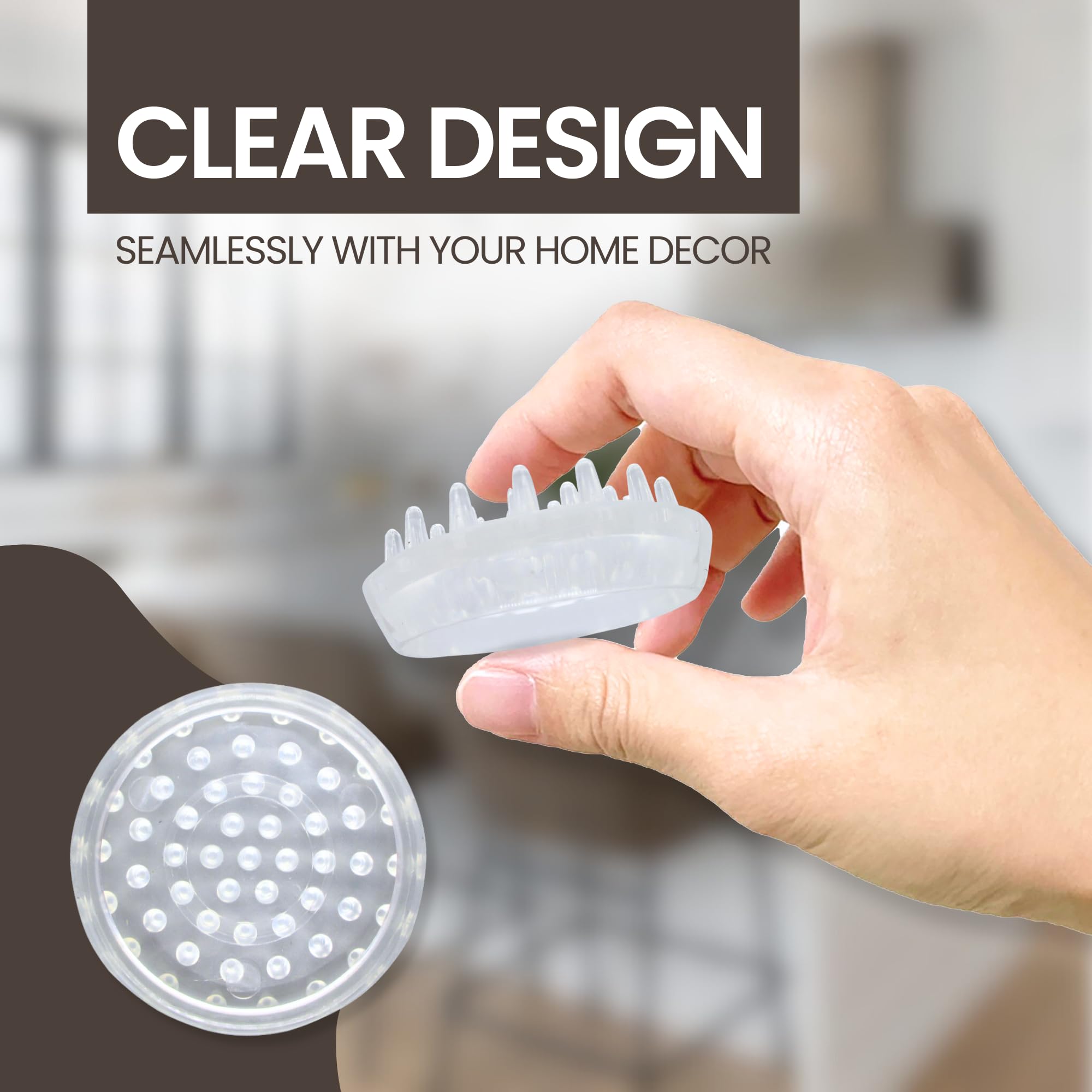 Merriway BH05649 (8 Pcs) Castor Caster Cups With Spikes, Outer Dimension 45 Mm (1.3/4 Inch), Small, Brown – Pack Of 8 Pieces - View #2