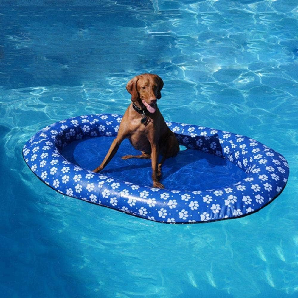 Pool Float For Adult Dogs,Puppies | Portable Inflatable Pool Raft For Small And Large Dogs| Fun Swimming Pool Bath Toy For Pet Doggy |Pet Suntan Tub Floaties Lounger| Let The Dog Feel Cool In Summer.