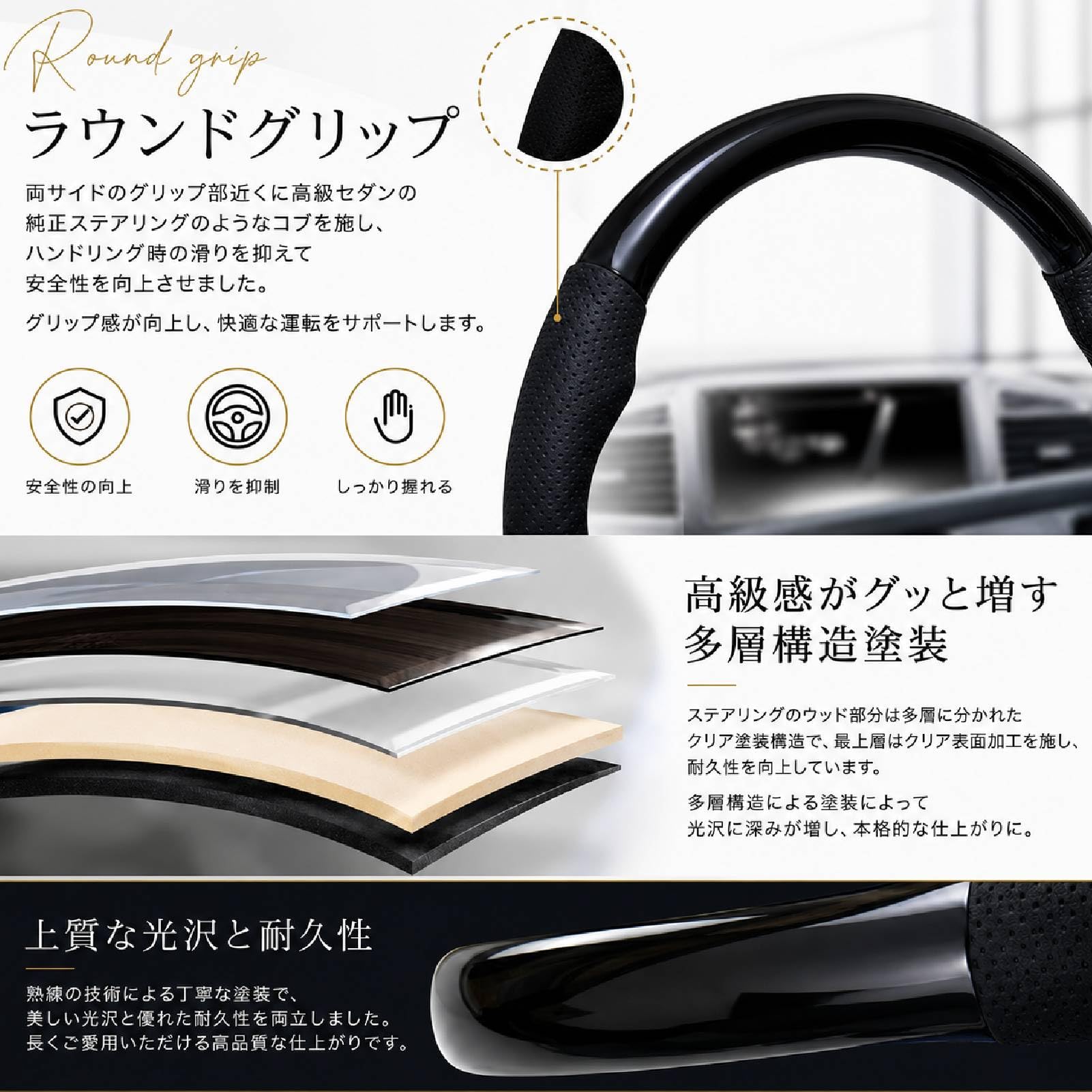 Amazon | エブリイワゴン DA17W ステアリング ガングリップ 純正交換