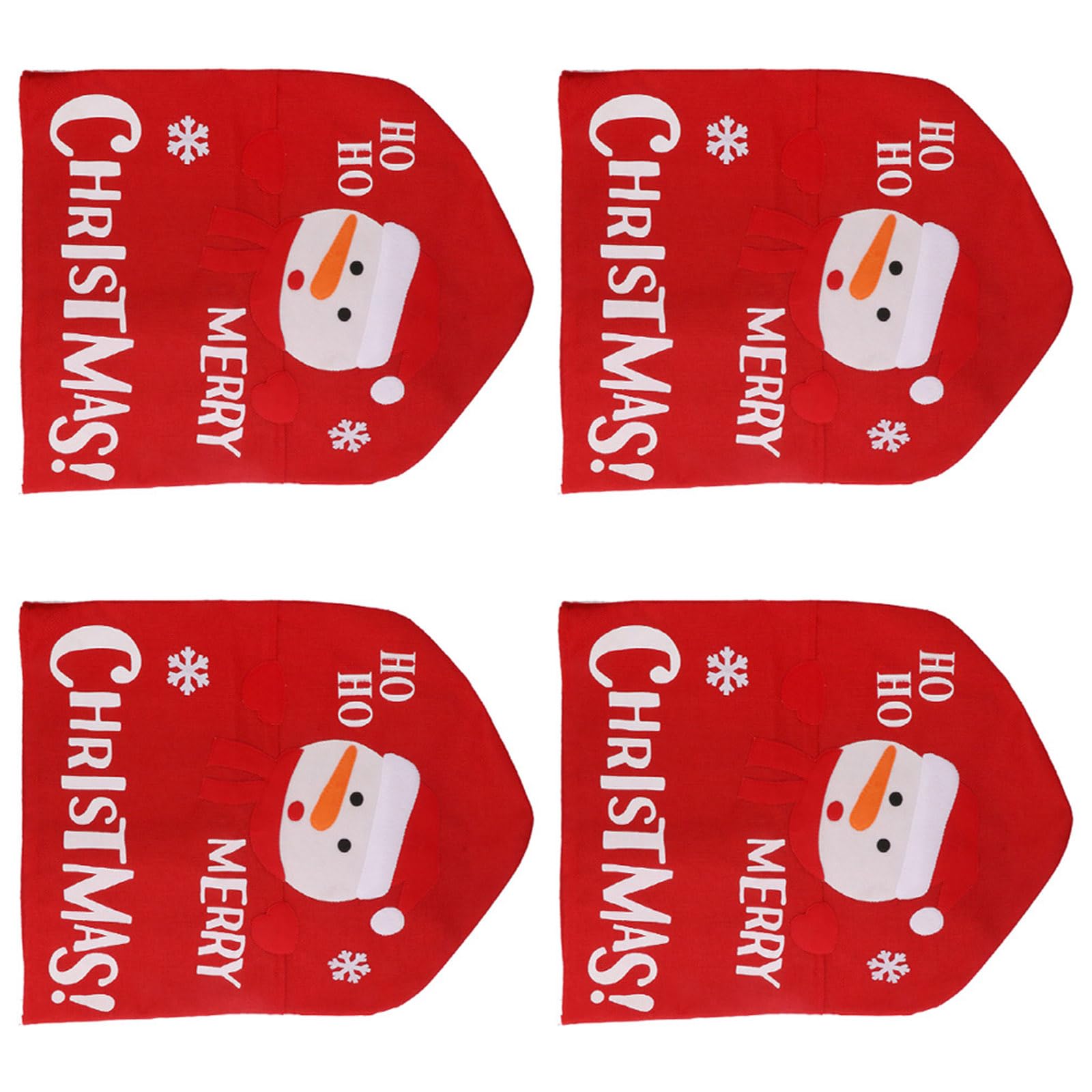 Msioytog Santa Figure Fabric Chair Cover Smooth Universals Size for Dining Living Room Christmas Decoration Holiday Decoration Chair Slipcover