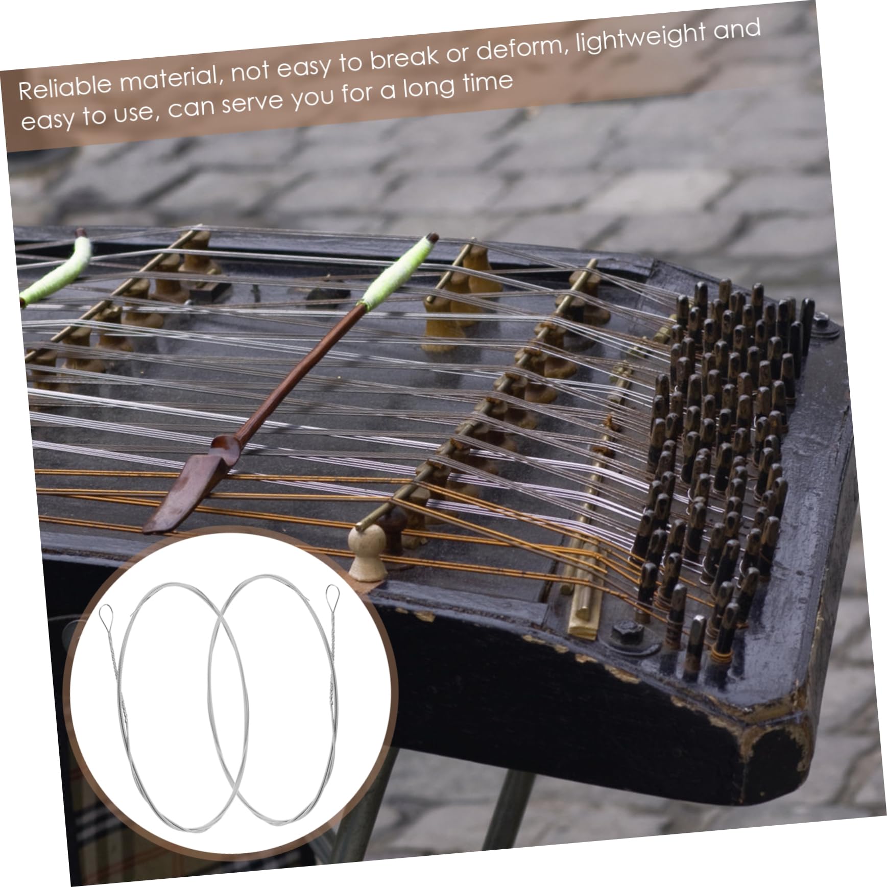 TOYANDONA 5sets Stahl Dulcimer String Ersatz Reusable für Hammered Dulcimer Zubehör 2 Stücke * 5