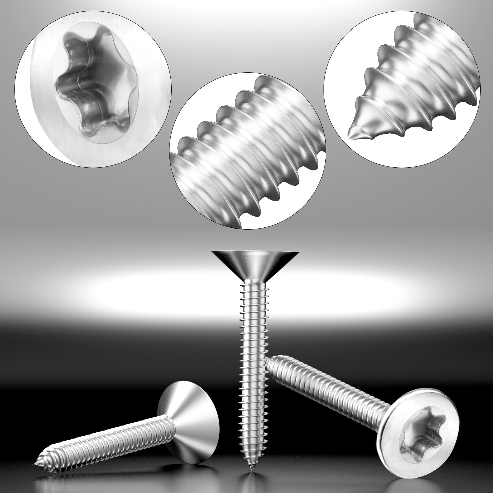 Set van 130 zelftappende Torx-schroeven M4 x 12 mm platte kop van 304 roestvrij staal voor doe-het-zelf timmerwerk of bevestigingsmiddelen zoals meubels, techniek (TX20 Set van 130 zelftappende Torx-schroeven M4 x 12 mm platte kop van 304 roestvrij staal voor doe-het-zelf timmerwerk of bevestigingsmiddelen zoals meubels, techniek (TX20