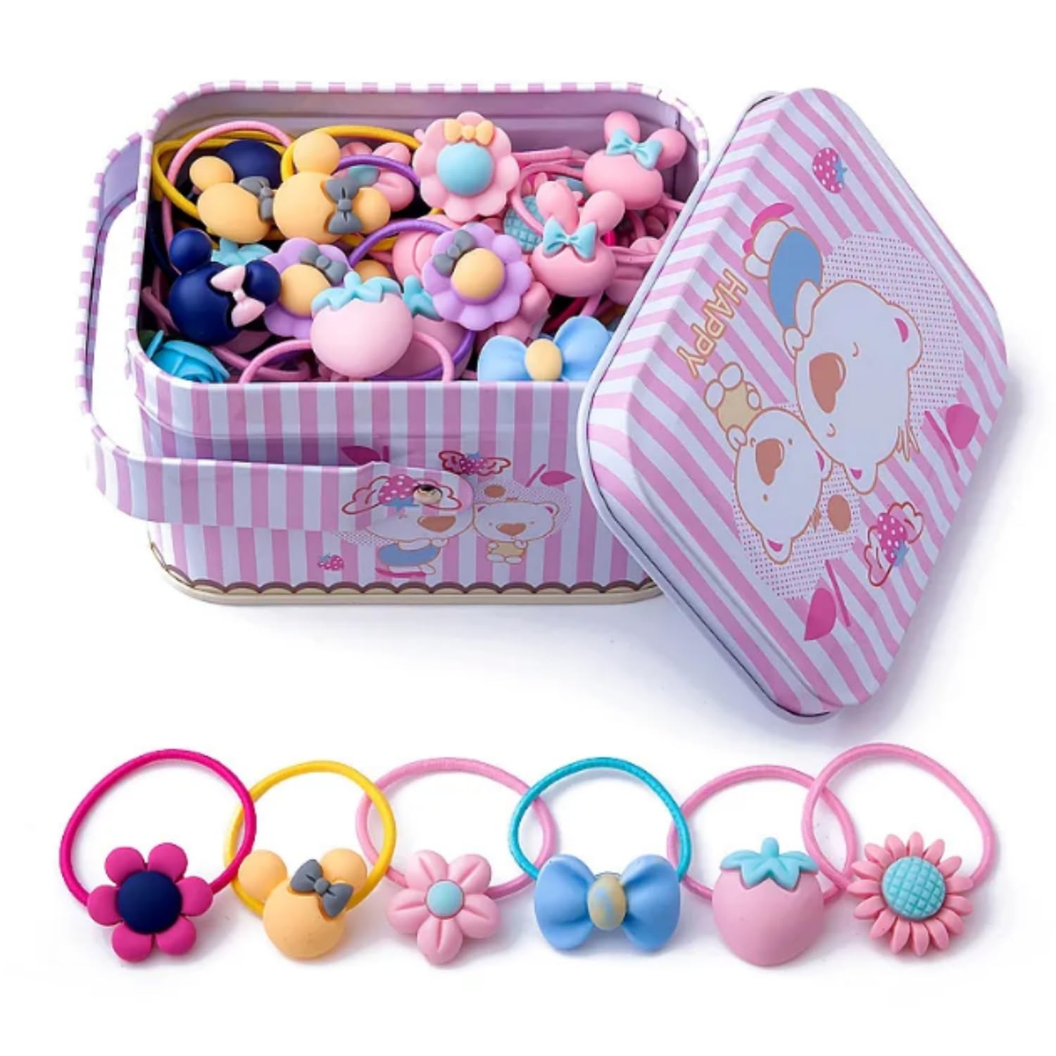 Youstylo Adorable 40pcs Box of Elastic Hairbands, Cute Hair Accessories for Your Little Princess Baby Girls, Perfect for Birthday, Parties & Ideal for Gift (Pink) (B0CST94CS6) Amazon Price History, Amazon Price Tracker