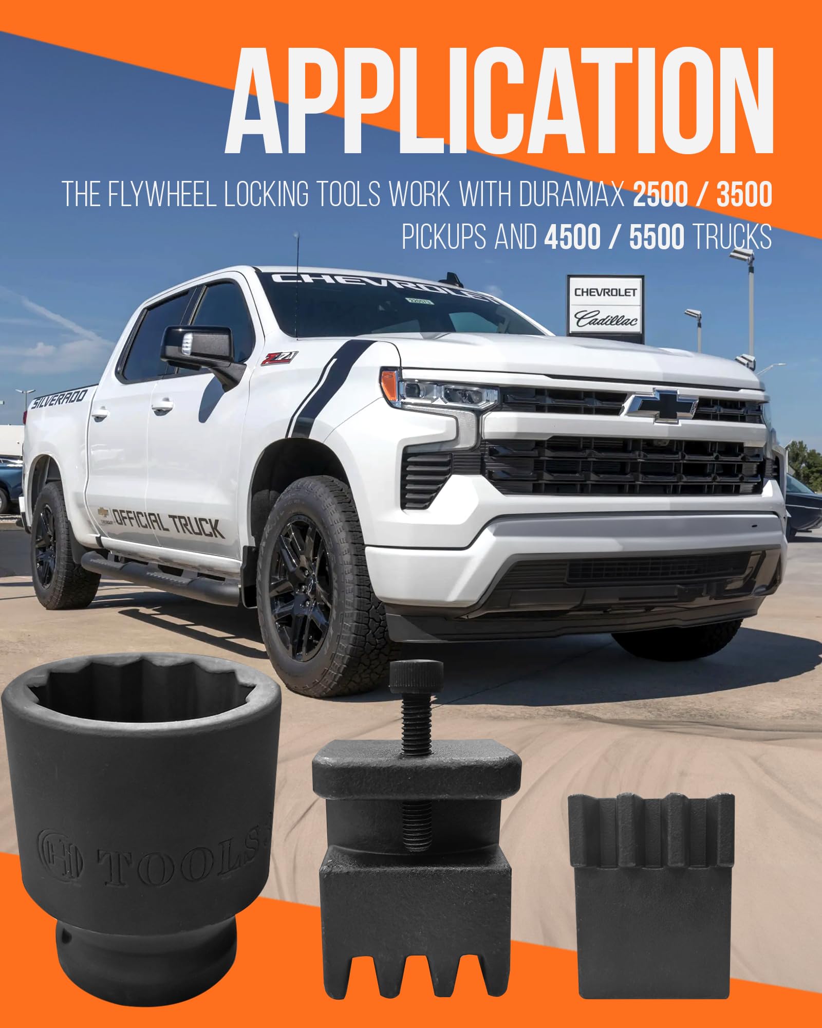 Rogierra Herramienta de bloqueo de volante 22100 con enchufe de 36 mm para motor Duramax de 6.6 L