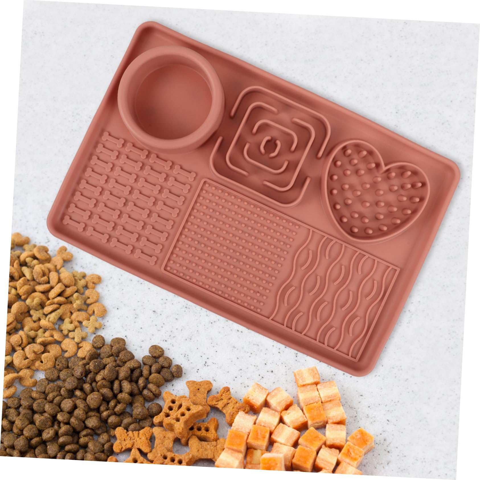 HANABASS 5stücke Dog Feeding Mat Aus Lebensmittelechtem Große Lickmatte Für Langsames Füttern Mit Saugnäpfen Für Hunde Und Welpen