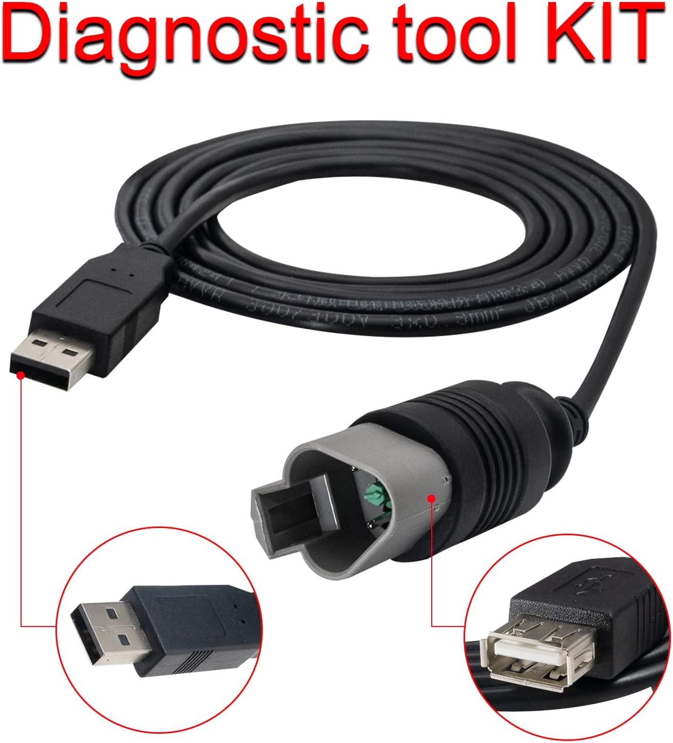 Diagnostic Tool Scanner KIT with Chip FT232RL Compatible with All Models Evinrude E-TEC, FICHT, DI 1999-2020, G2 Outboard Boat Marine Engines, Ytpoools