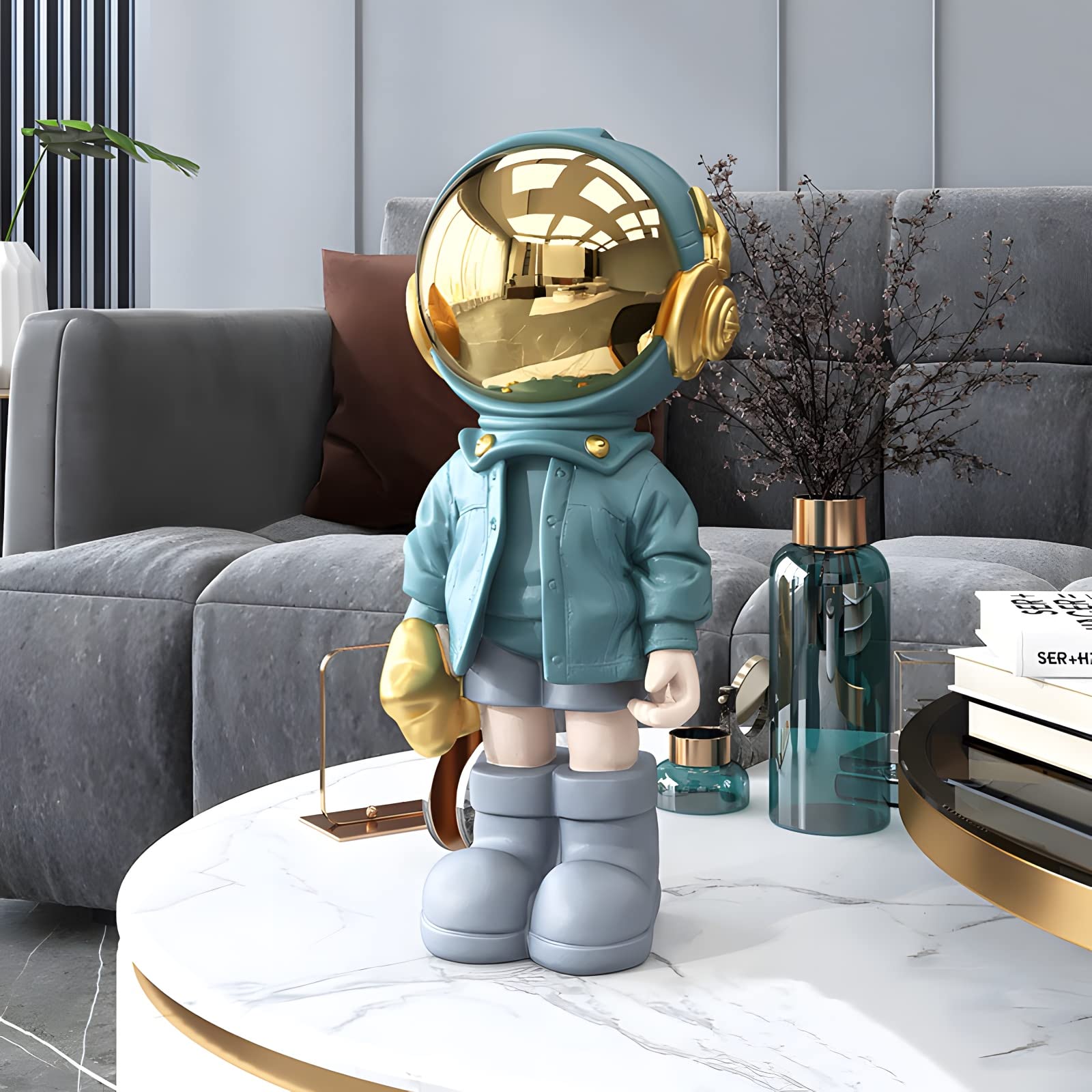NUACOS Space de Statue d'astronaute décorative, Sculpture d'astronaute en résine, décoration de Maison Artisanale Moderne, Bureau d'ornements de Bureau, décoration Spaceman (Vert NUACOS Space de Statue d'astronaute décorative, Sculpture d'astronaute en résine, décoration de Maison Artisanale Moderne, Bureau d'ornements de Bureau, décoration Spaceman (Vert