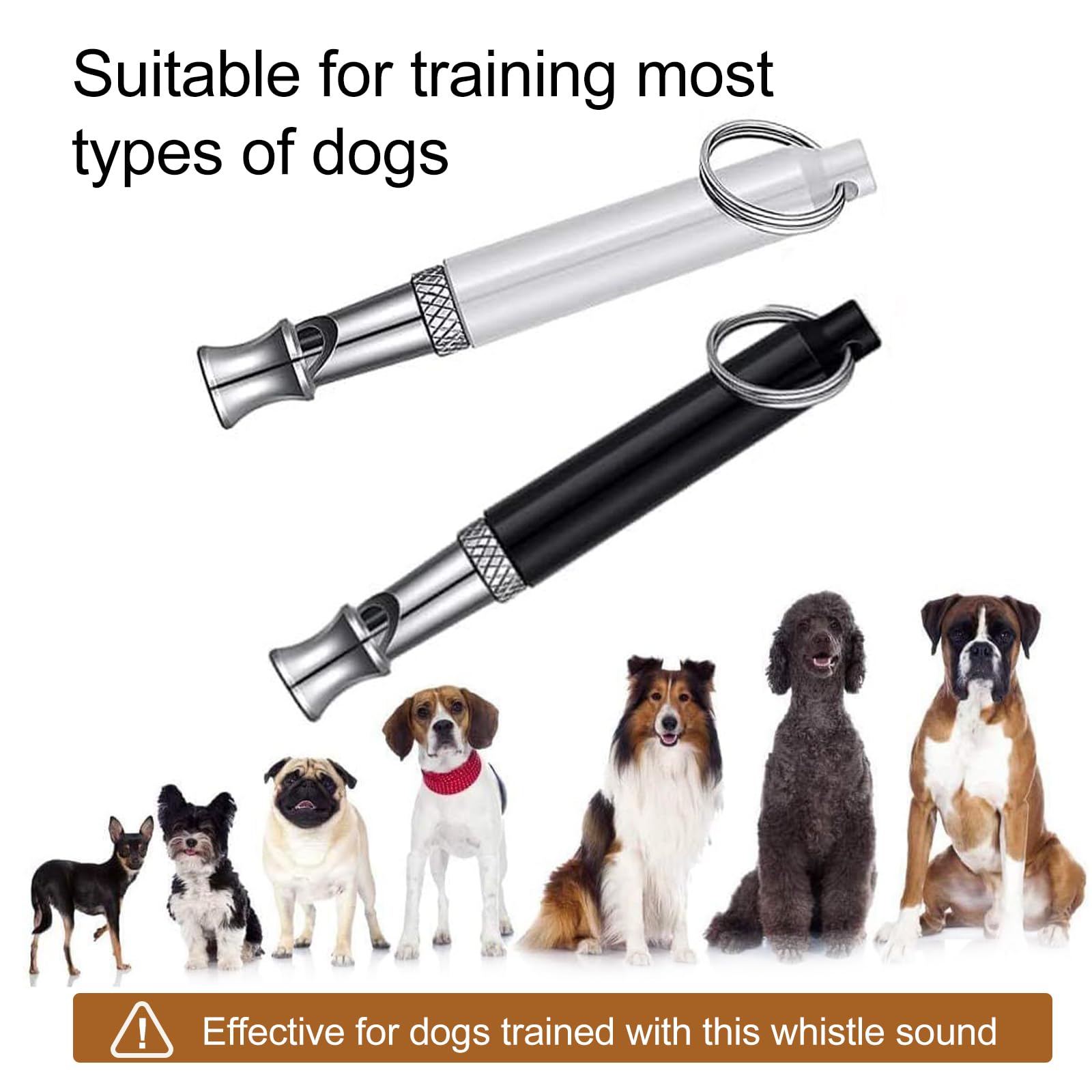 ZUOQIANG 2 PCS Sifflet Ultrason Chien, Sifflet Ultrason Chien Anti Aboiement, Sifflet Chien Rappel avec Lanière, Sifflet Chien Rappel, Sifflet pour Chien à Haute Fréquence