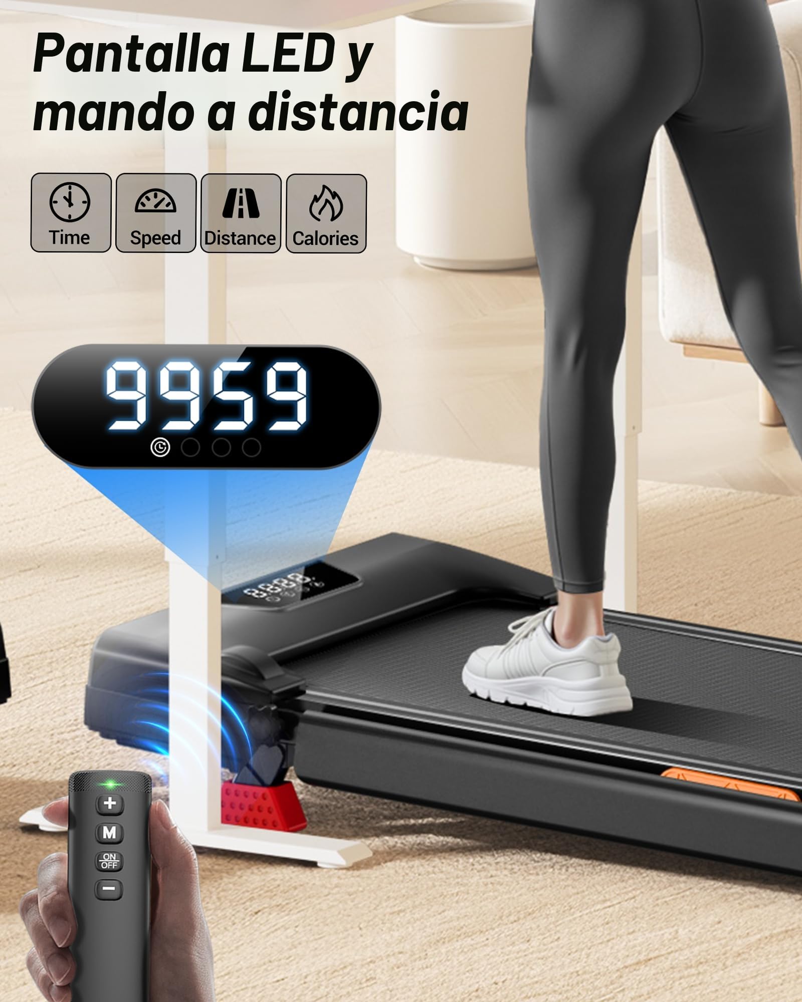 UMAY Cinta de Correr para Casa Plegable con Inclinación 15%,8-10KM/H