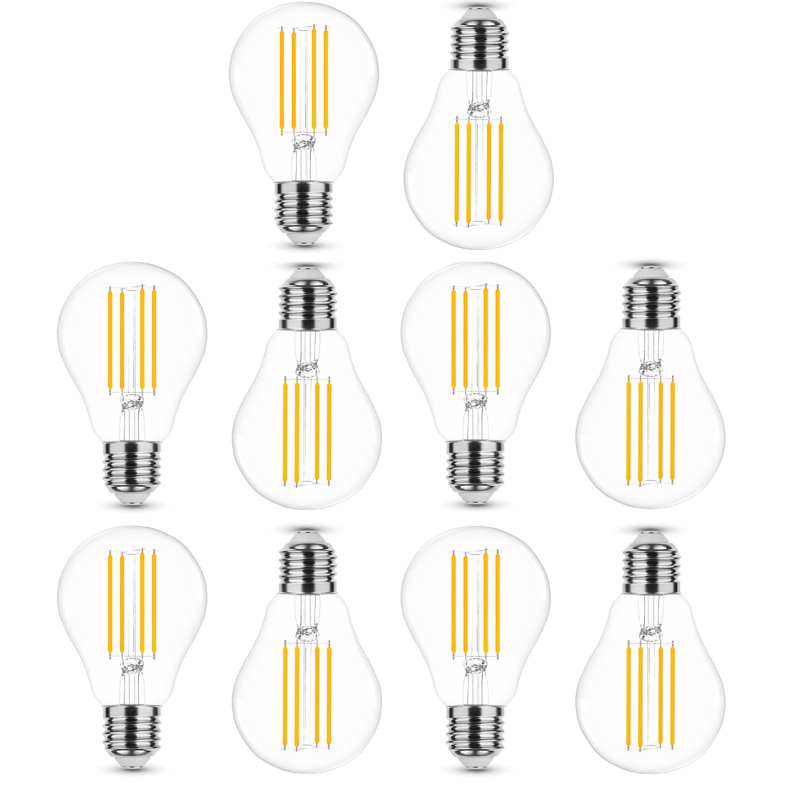 10er Pack LED Filament A67 Glühbirne E27 10W ersetzt 91W, warmweiß 2700K 1350lm nicht dimmbar | LED Glühbirne | LED E27 | E27 Glühbirne