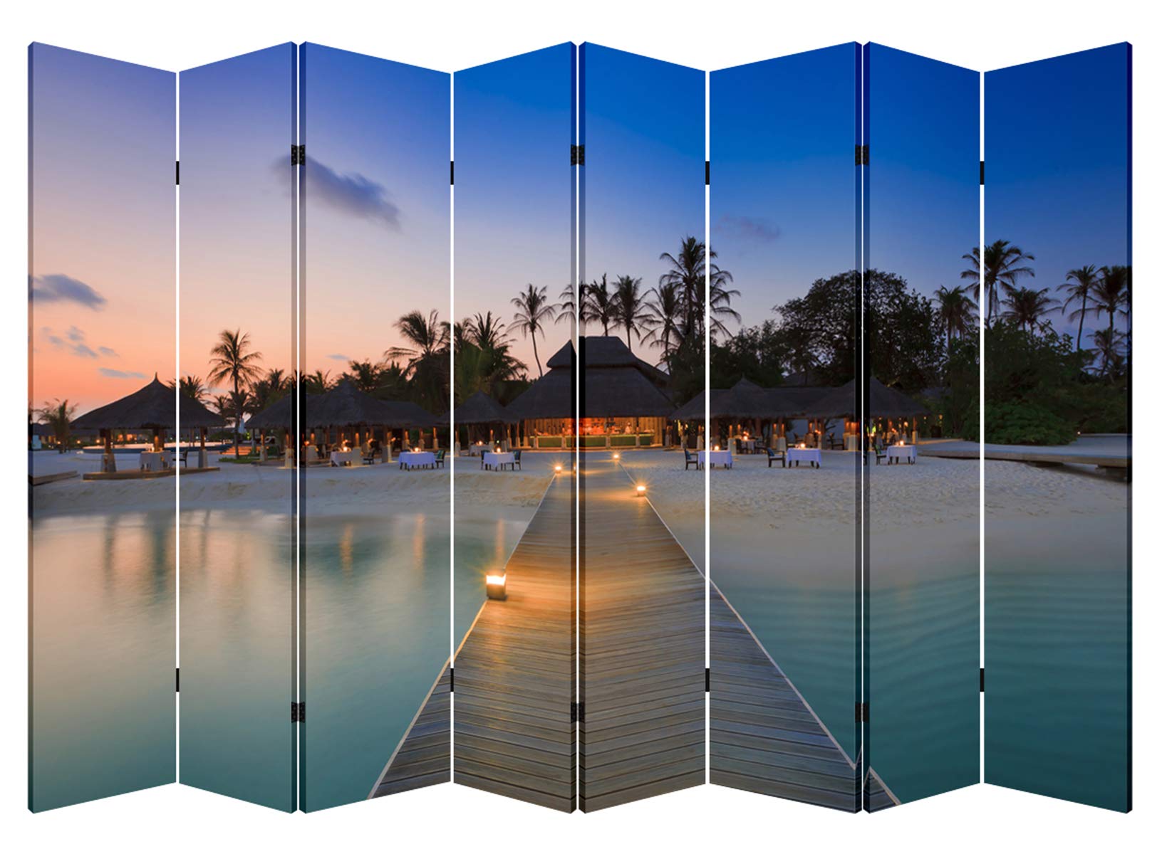 Buy 6 & 8 Panel Folding Screen Canvas Room Divider Cabana by The Pier