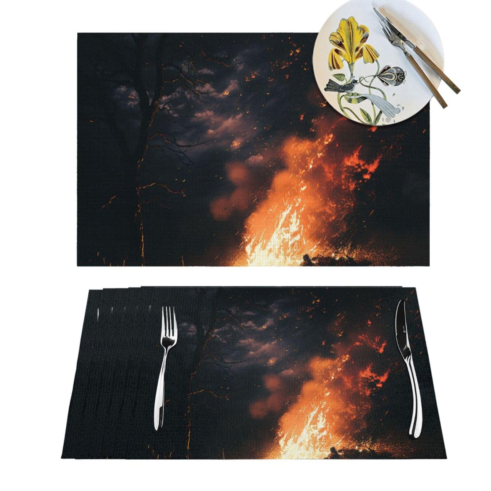 Napperon tissé en PVC antidérapant et résistant à la chaleur de 45x30 cm pour table