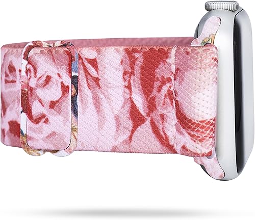 Braxley Correas para Apple Watch, elásticas y lavables, ajustables con correas de Apple Watch para mujeres y hombres, compatible con Apple Watch