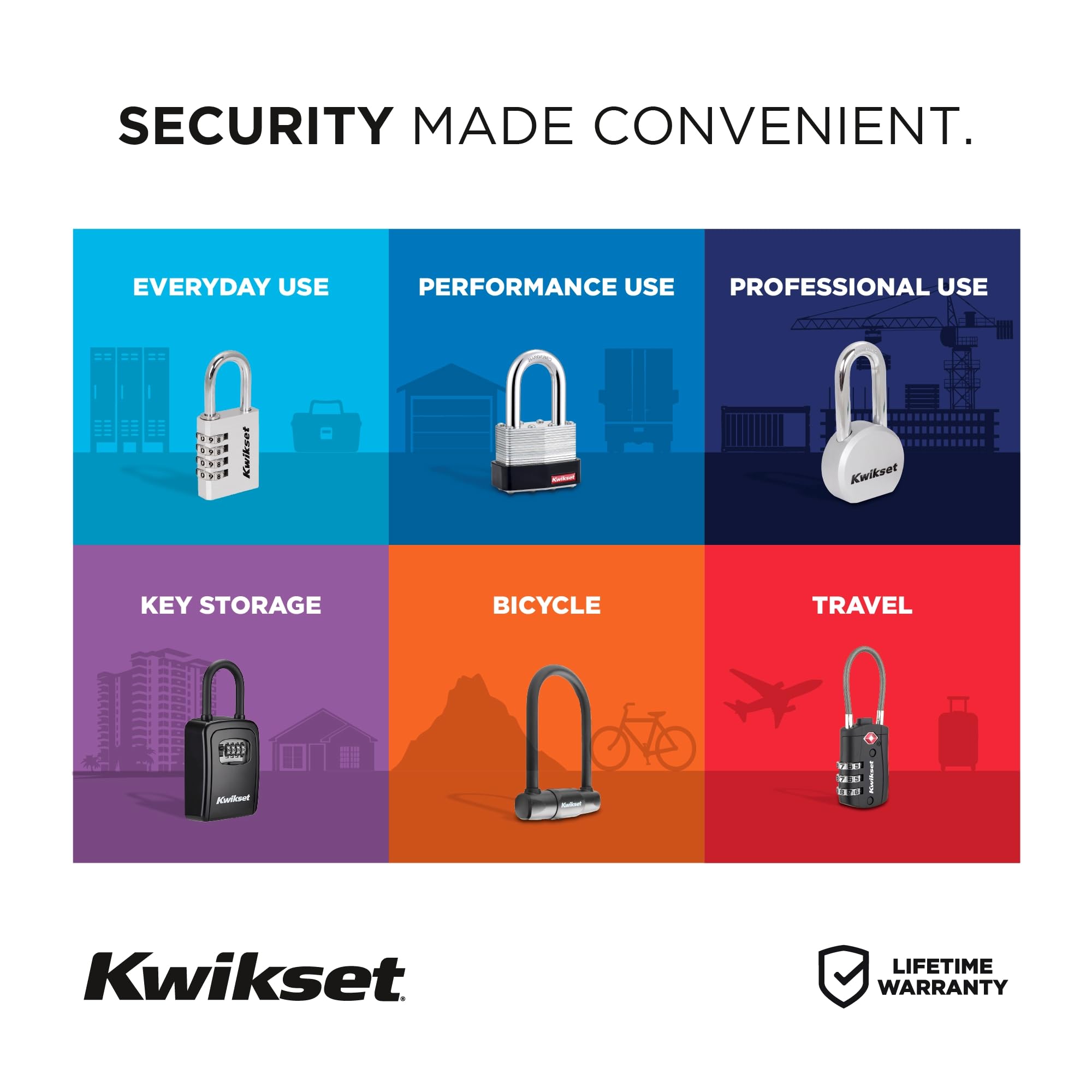 Kwikset 4-cyfrowa blokada szyfrowa z możliwością odzyskiwania z mosiądzu, do wewnątrz i na zewnątrz, korpus 3,8 cm, szekla 3,8 cm, 1 sztuka, mosiądz