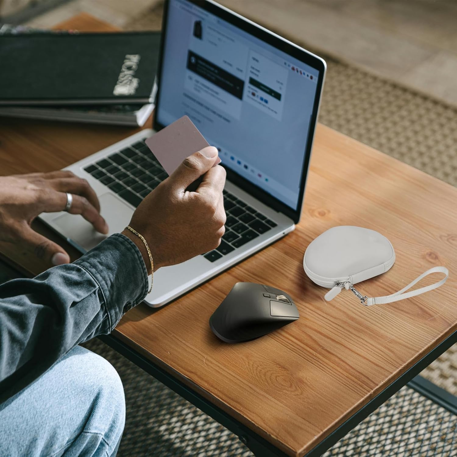 Hard Carrying Case for Logitech MX Master 4 / MX Master 3S / 3 / 2S Wireless Mouse, Portable Travel Storage Box Bag (White) - Image 8