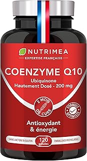 COENZYME Q10 - Précurseur de l'Ubiquinol - Puissant Antioxydant Naturel - Protecteur Anti-Age - Énergie Cellulaire - Absorption Maximale - 120 Gélules Vegan - Nutrimea - Fabriqué en France