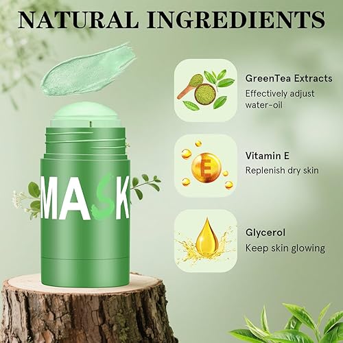 Miniatura 3 de Máscara de limpieza profunda de té verde, removedor de puntos negros con extracto de té verde, mascarilla de limpieza profunda para limpieza