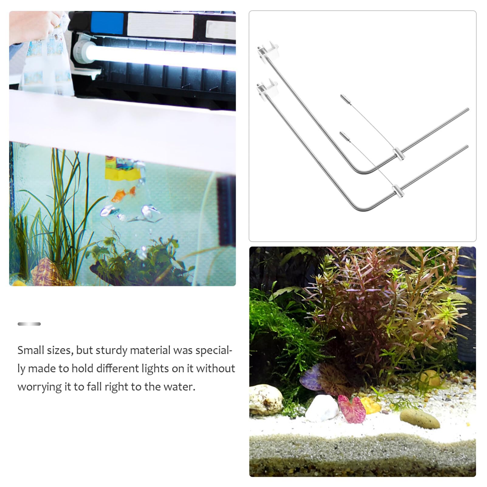 Lampada Rettile Illuminazione Stand,Supporto Di Illuminazione Per Acquario Accessorio Per Acquario Luce Rack Universale Staffa Di Sospensione A Forma Di Puleggia