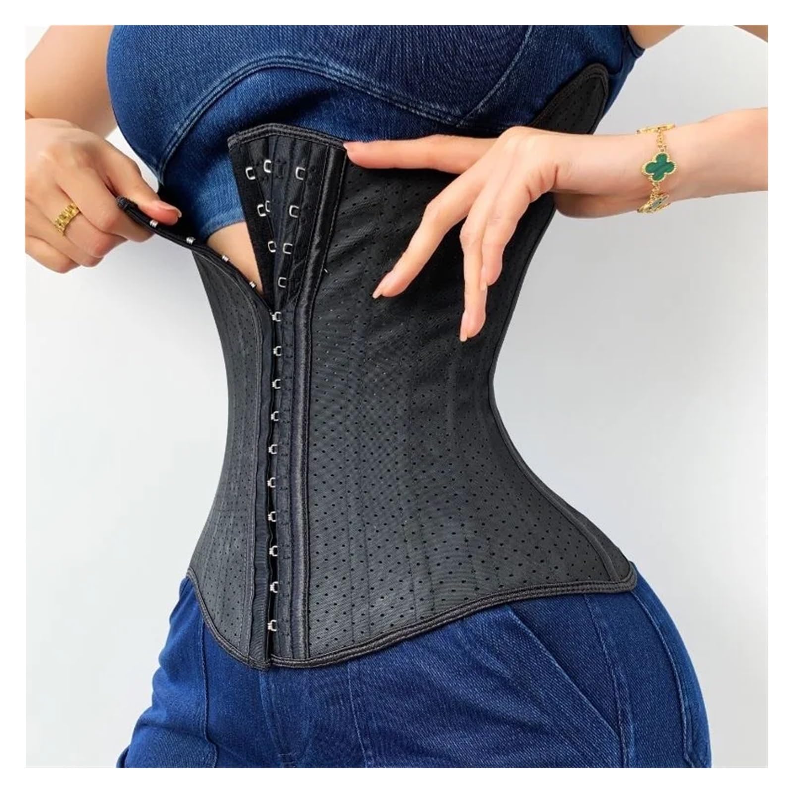 Fascia Addominale per Donna 25 corsetto da donna in lattice con ossa d'acciaio for modellare il corpo addominale, contrattura dopo l'esercizio di fitness