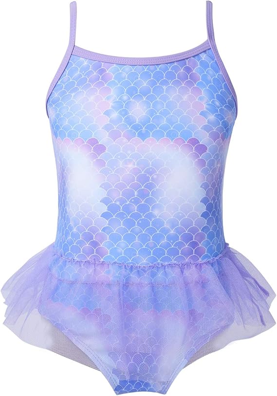 Choomomo Kids Girls Sparkly Mermaid Scales Swimsuits Swimwear Spaghetti