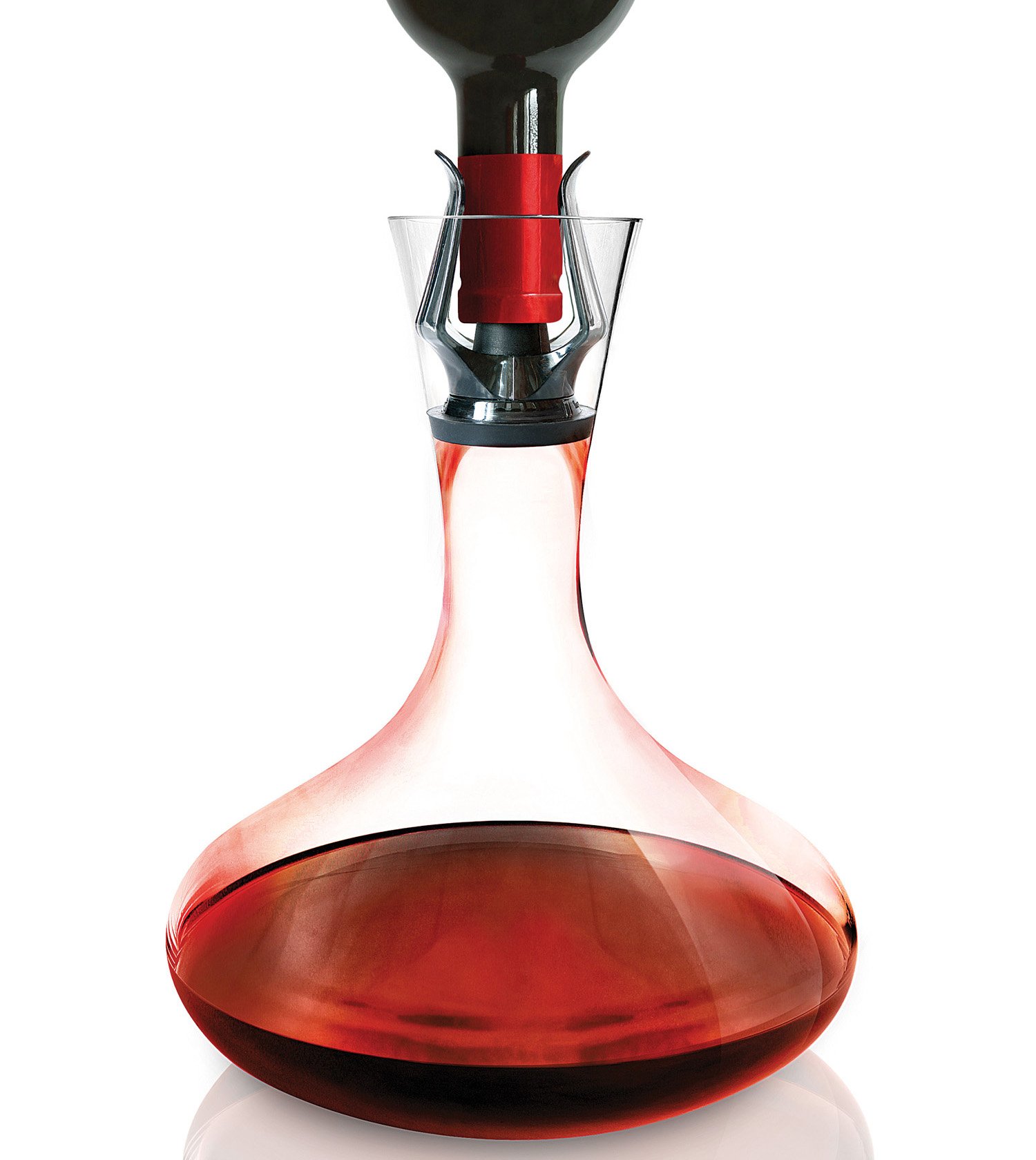 Le Creuset Glass Vitesse Wine Aerator And Wine Fountain Decanter, Lead-Free Crystalline For Drip-Free Pour, Model Wa-142, 59149010005401