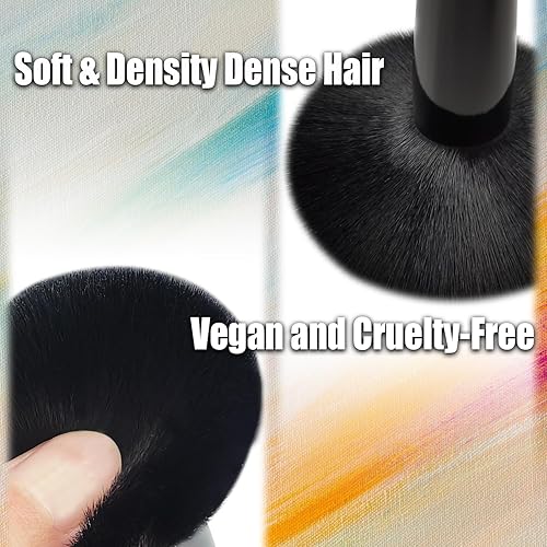 Miniatura 3 de Zylsnice Brocha de maquillaje 4 en 1, juego de brochas de maquillaje de viaje con estuche, mini brochas de maquillaje, brocha para base de polvo,