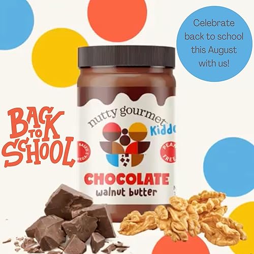 Miniatura 4 de Nutty Gourmet - Mantequilla de nueces de chocolate para untar, mantequilla de nuez de chocolate, baja en azúcar, sin OMG, vegana, sin ingredientes