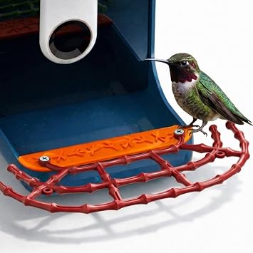 CPLIKE ABS Bamboo-Style Perch Extender Designed for Bird Buddy Smart Bird Feeder, Expandable Platform with Dual Screw Mount, Chewing-Friendly Texture, Extra Landing Space & DIY Accessory Ports