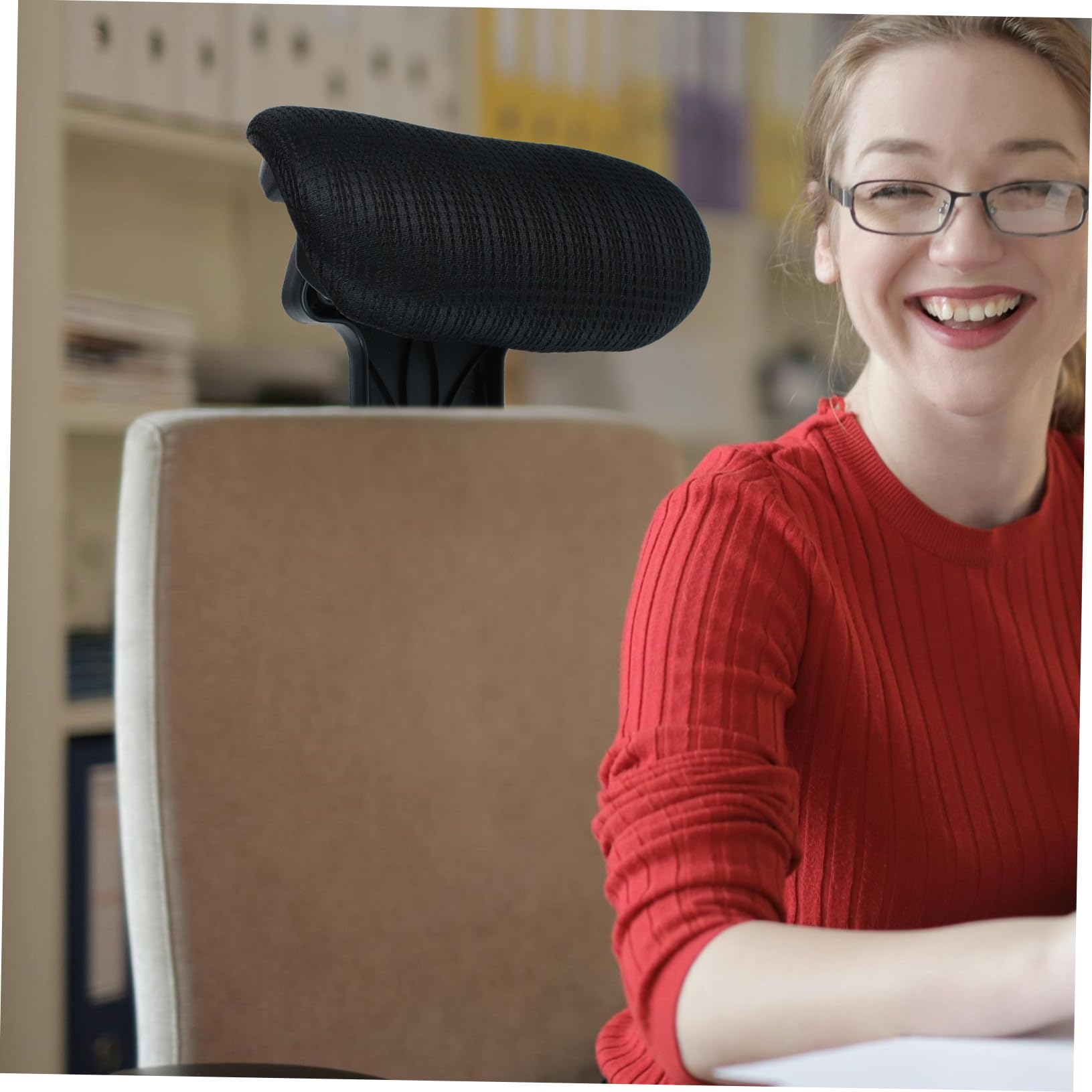 DOITOOL Ergonomische Kopfstütze für Bürostuhl Universeller Kopfstützenaufsatz Abnehmbares Nackenstützkissen Kopfkissen für Computerstuhl Bequeme Kopfpositionierungskissen zum Sitzen