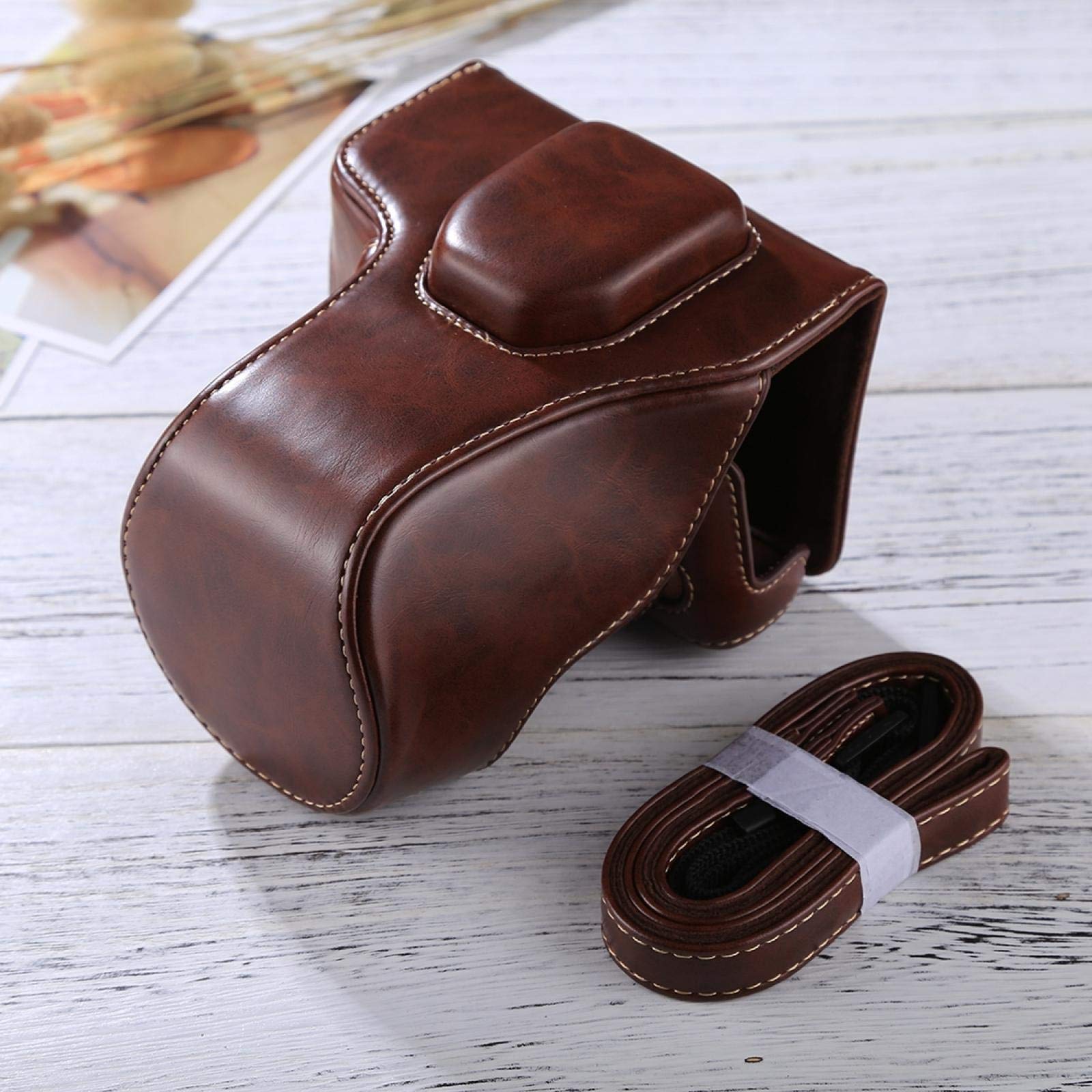 FENGLING Full Body Camera PU Leather Case Bag with Strap for FUJIFILM XT10 / XT20