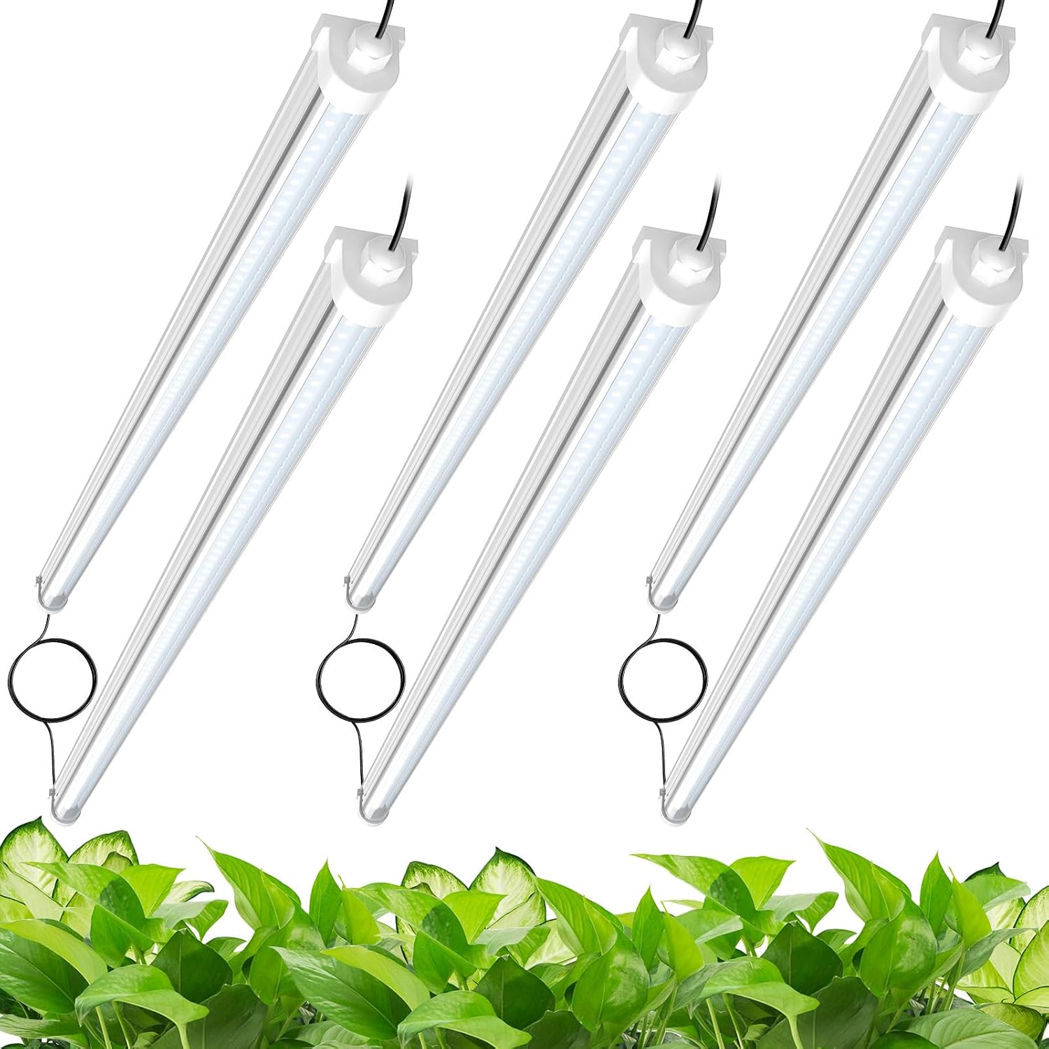 JESLED four-foot waterproof grow light bars with mounting hardware