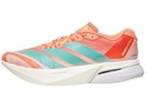 Womens, Adizero Boston 13 Running Shoes, Semi Coral/Flash Aqua/Flash Orange, 8.5, B - Medium