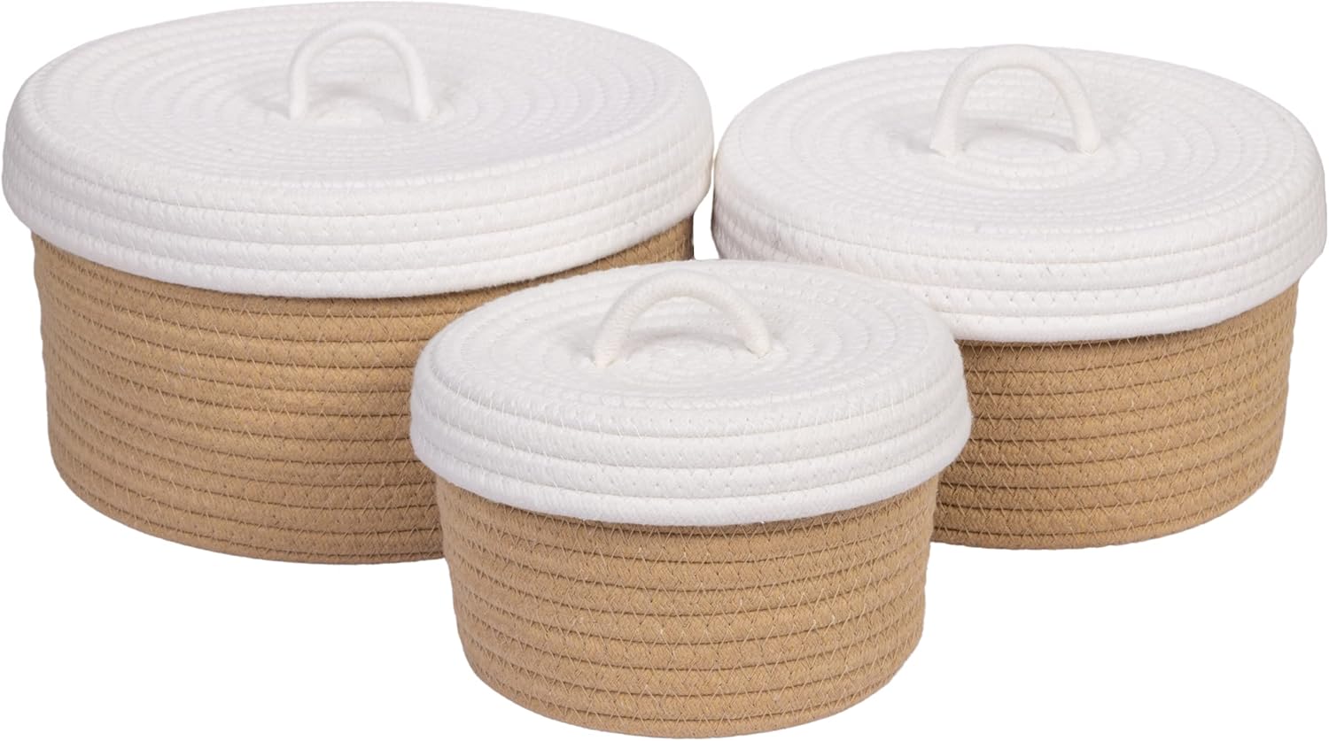 Small Basket Set with Lid Set of 3 Storage Baskets with