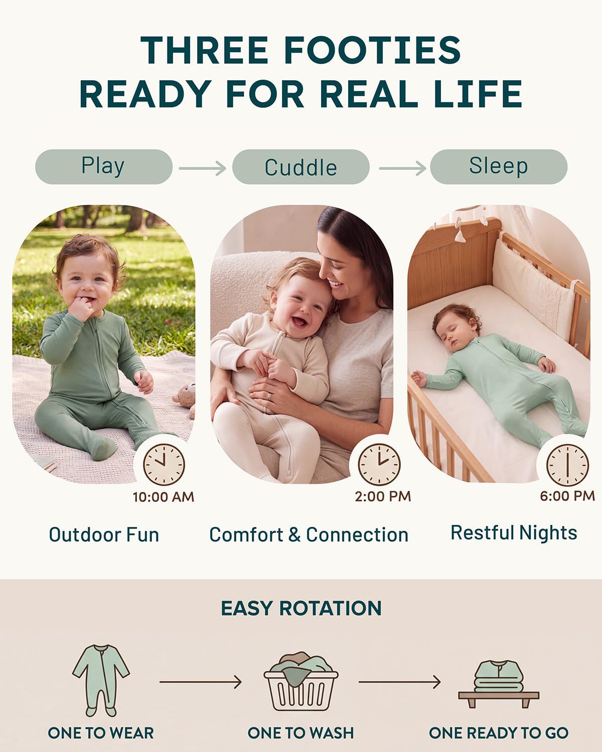 Yoofoss Viscose Bamboo Baby Pajamas Newborn Sleepers For Boy Girl Clothes