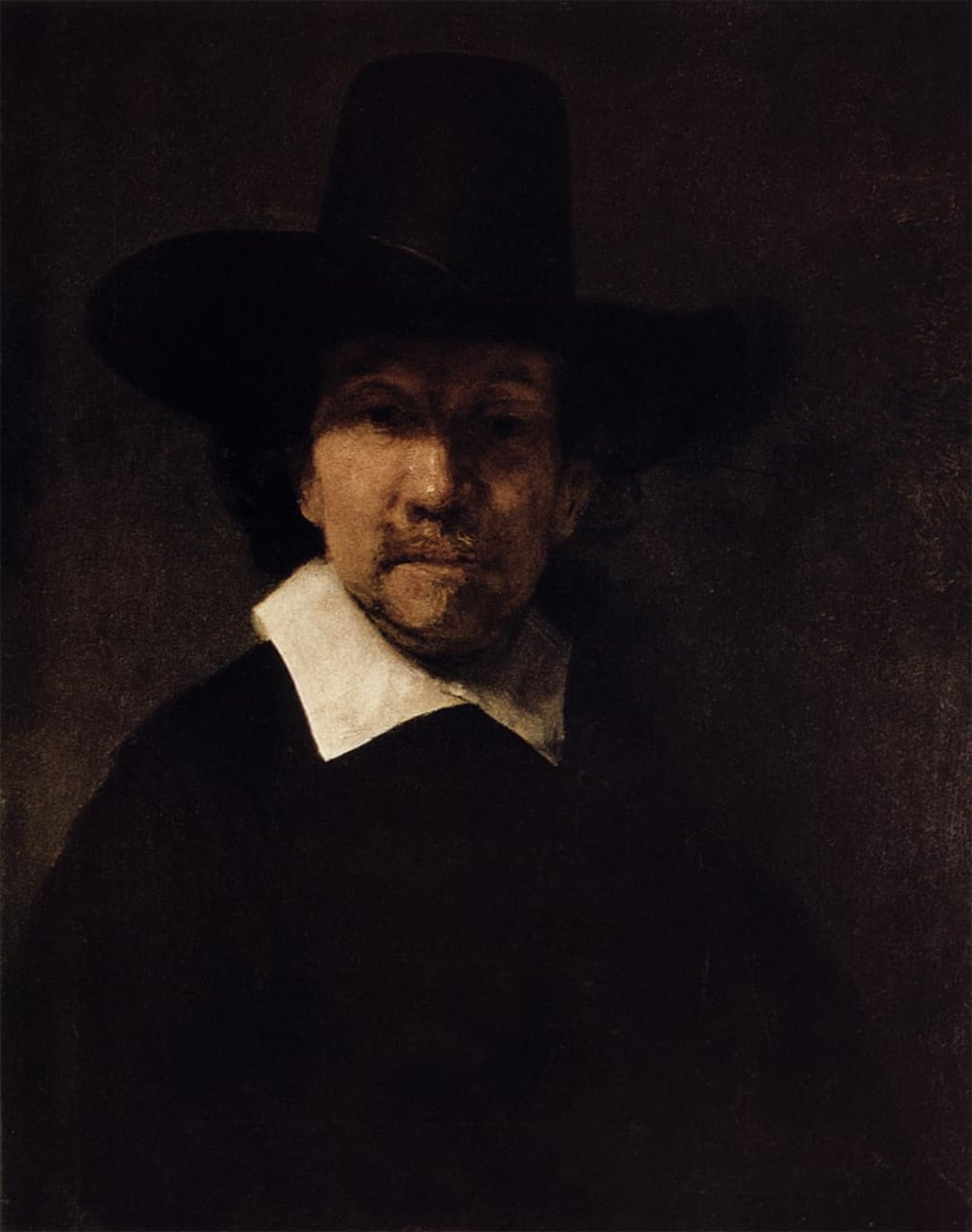 SERENDIPITP Abstract Painting Mural Print Picture Wall Decor Painting Portrait of the poet jeremias de decker by Rembrandt van Rijn Vintage Wall Artwork for Home Decor 60x90cm