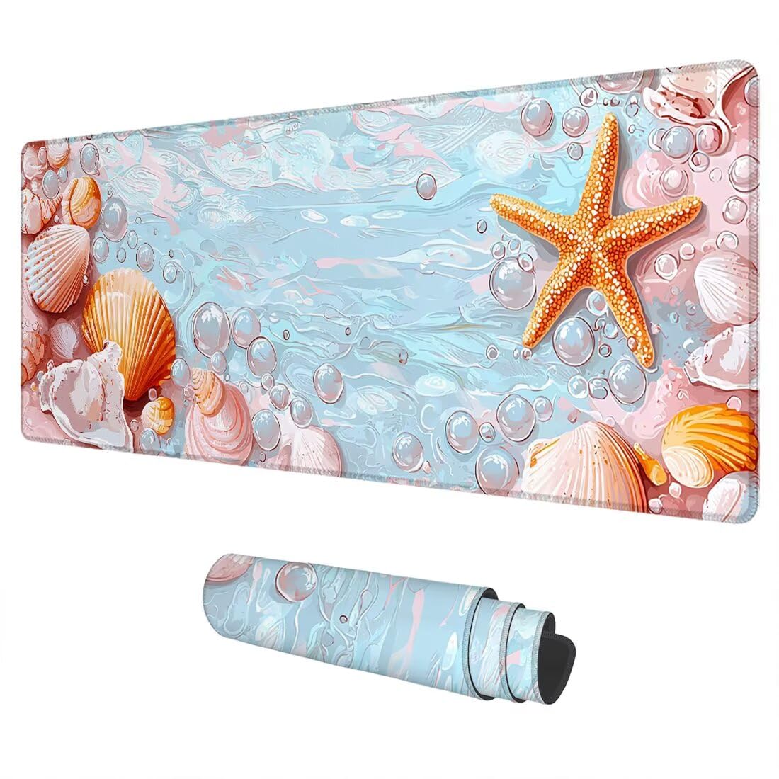 Podkładka pod mysz, duża, 1200 x 600 mm, gamingowa podkładka pod mysz, ocean, wodoodporna podkładka na biurko, pod klawiaturę, akcesoria komputerowe, podkładka pod mysz z antypoślizgową podstawą