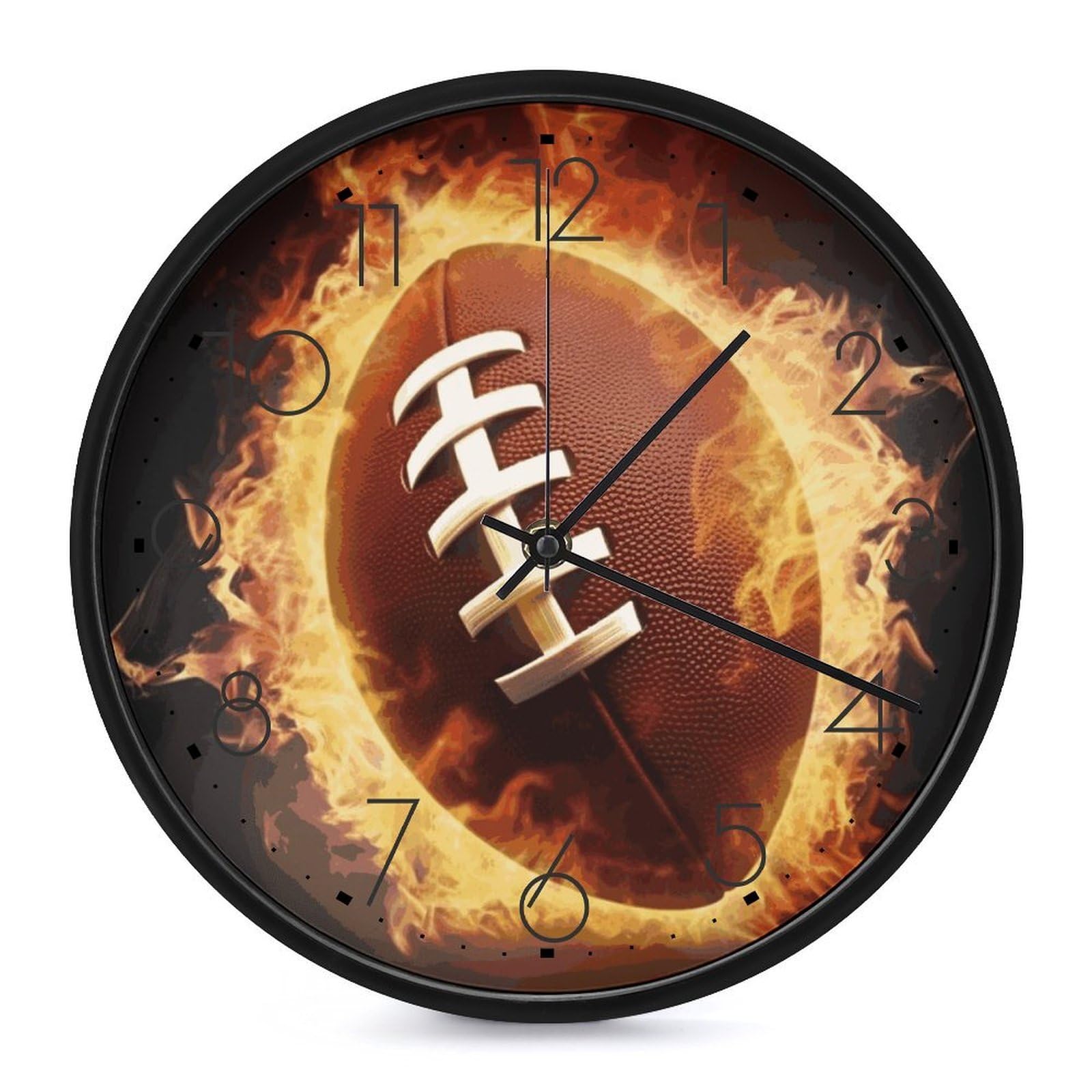 Horloge ballon football américain 25cm silencieuse pour chambre ado