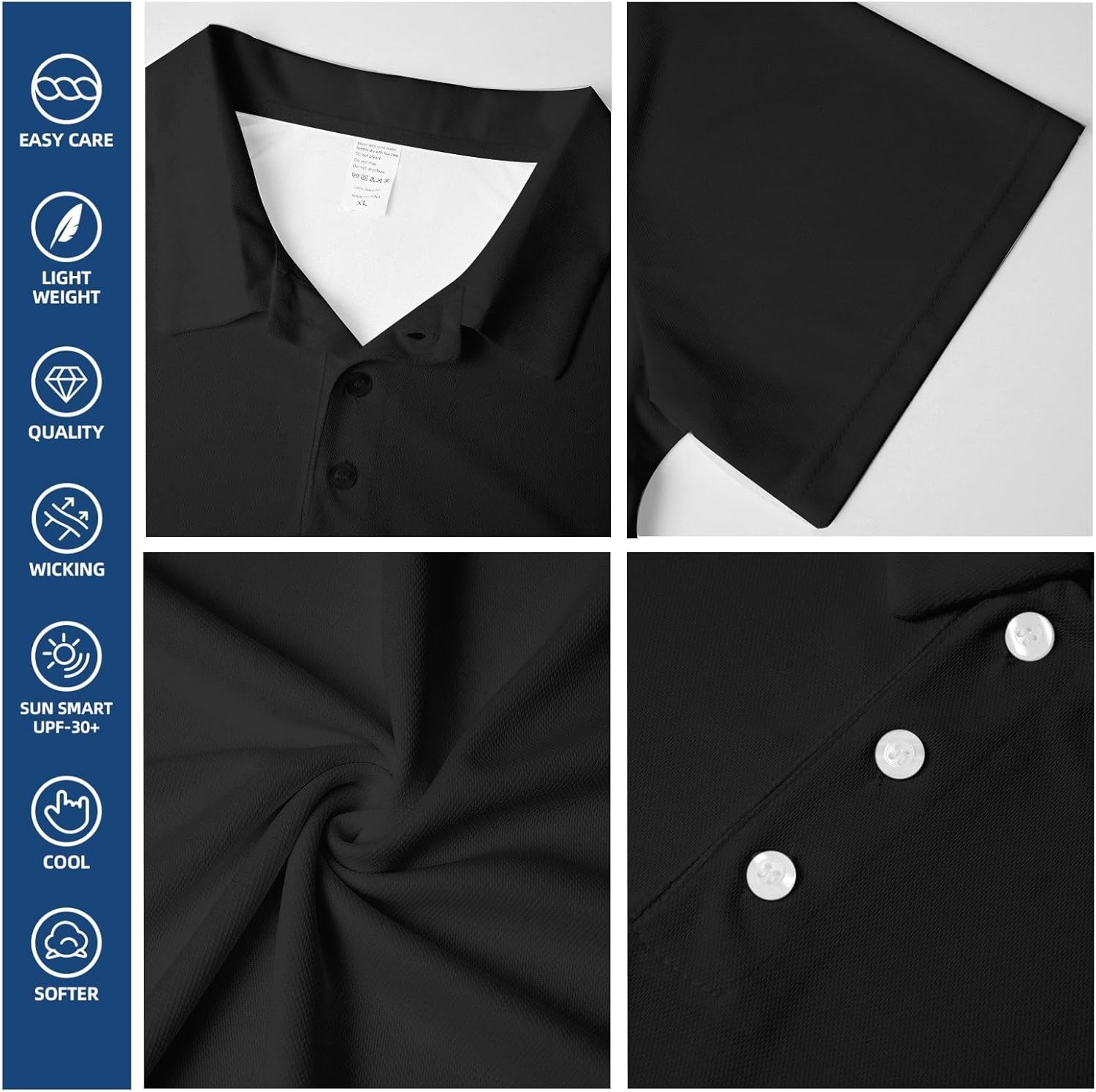 Custom Golf Polo Shirts for Unisex Adult, Design Your Own Golf Jersey Personalized Gifts 4 Sides Printed - Image 4